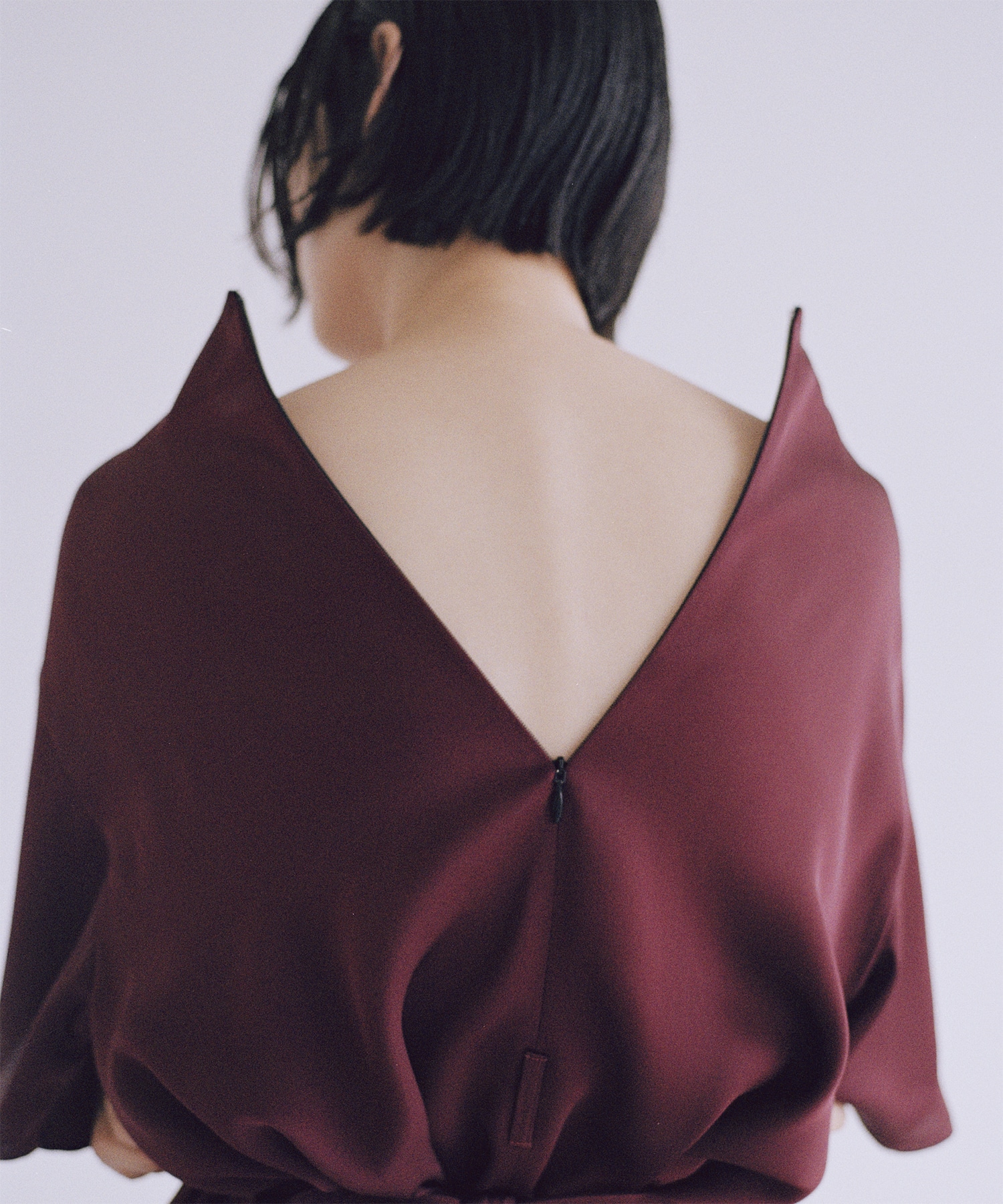 Satin Half Sleeve Blouse THE TOKYO