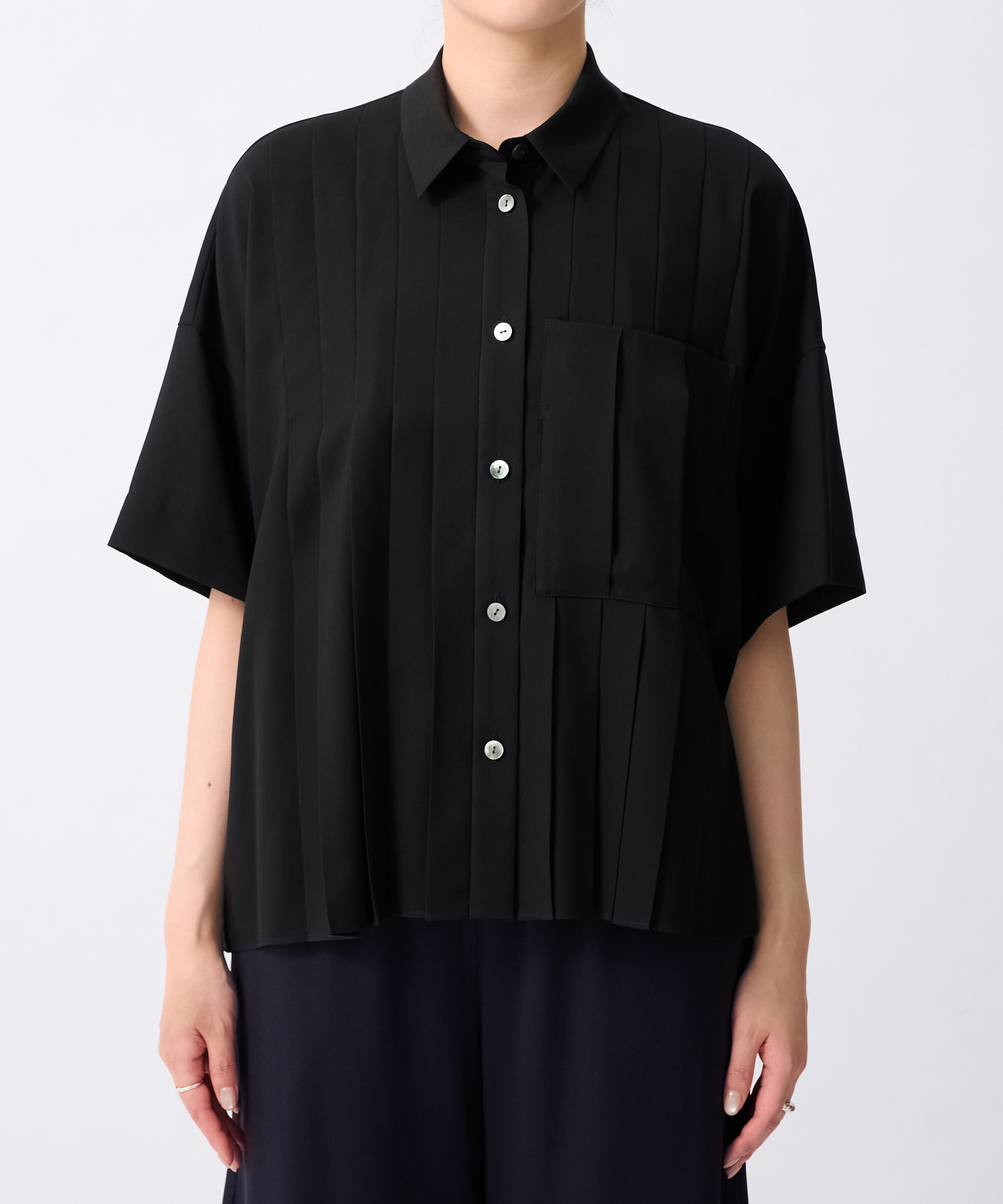 PLEATS WIDE BOX SHIRT ENFOLD