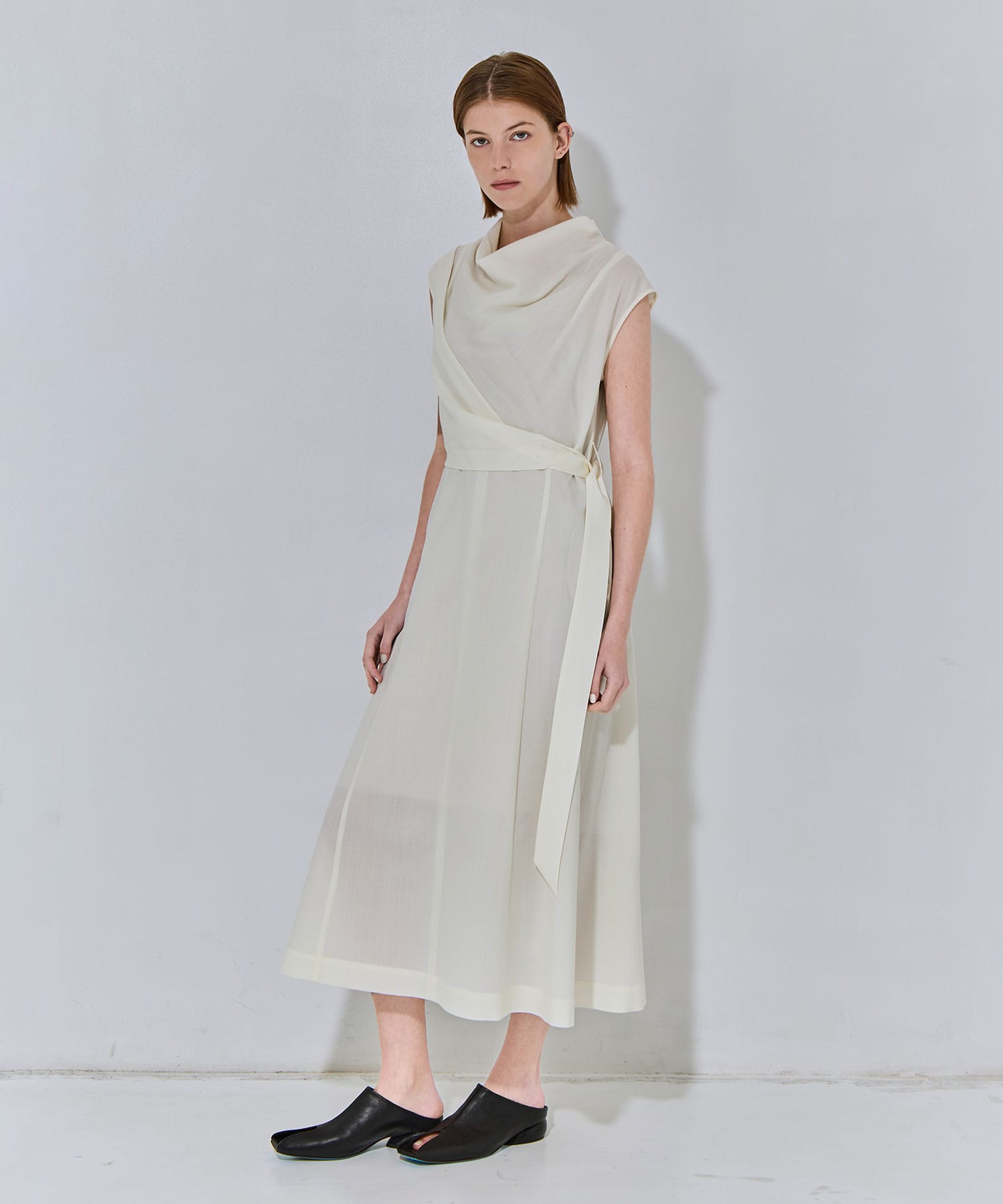 Cowl Neck Wool Dress THE TOKYO