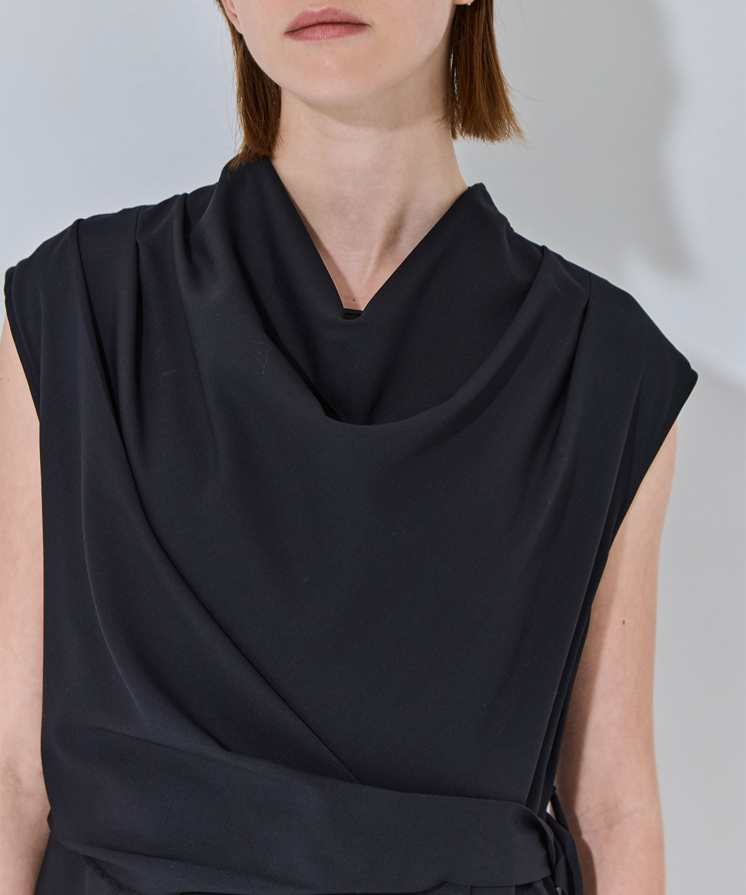 Cowl Neck Wool Dress THE TOKYO