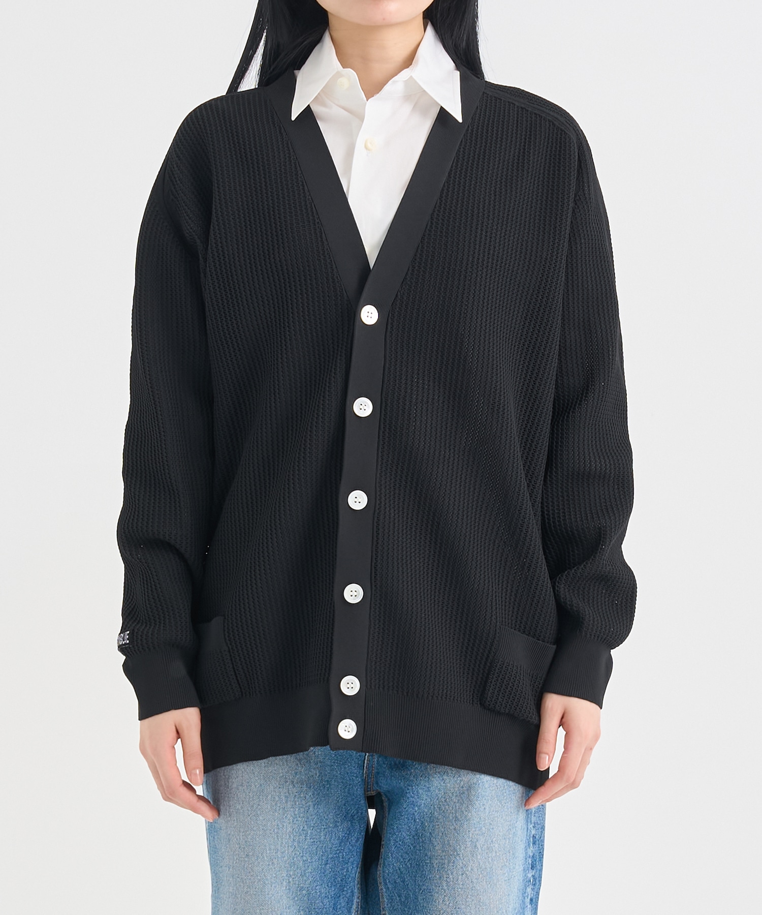 BIG KNIT V CD MESH MADISONBLUE