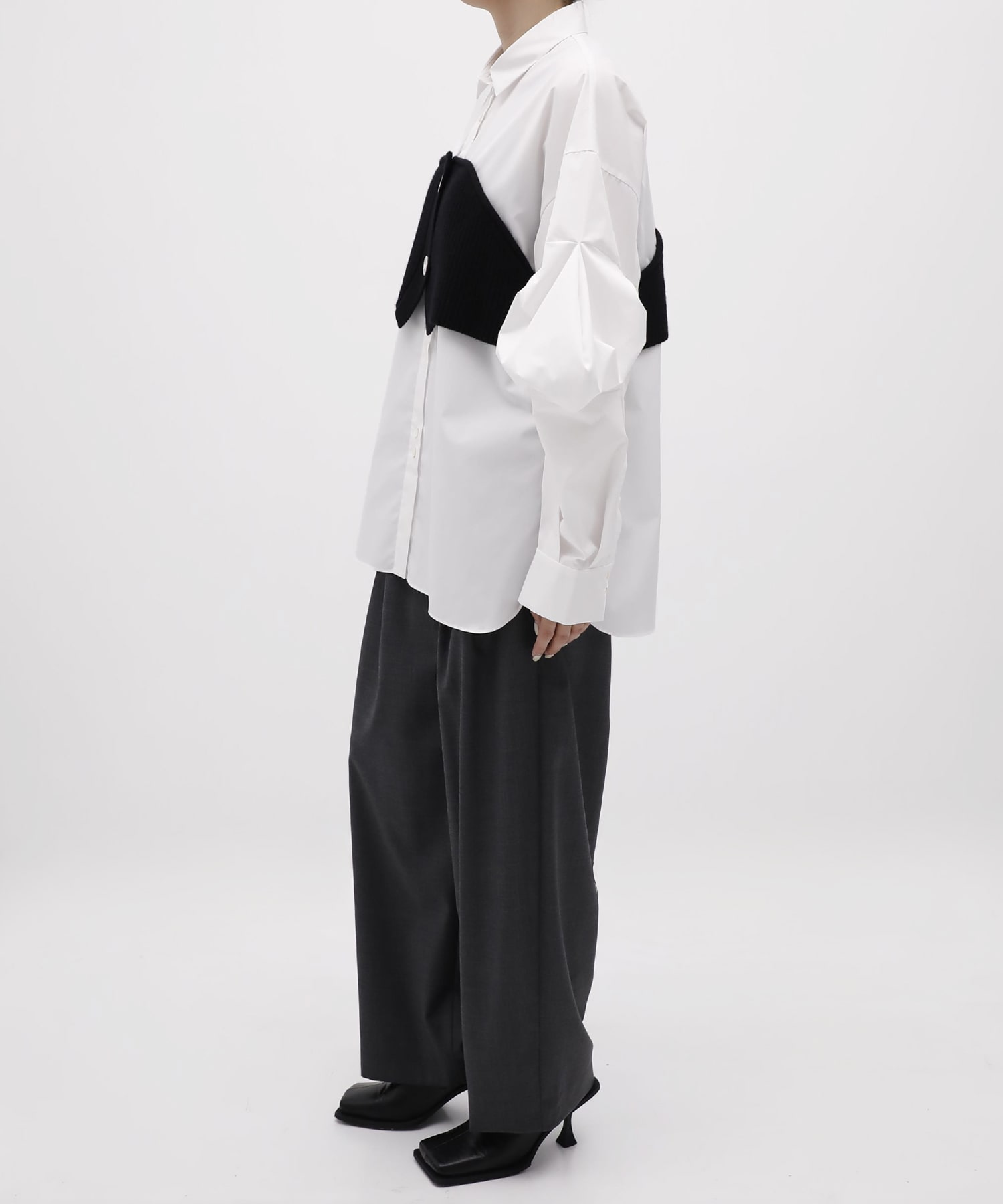 KNIT-DOCKING SHIRT ENFOLD