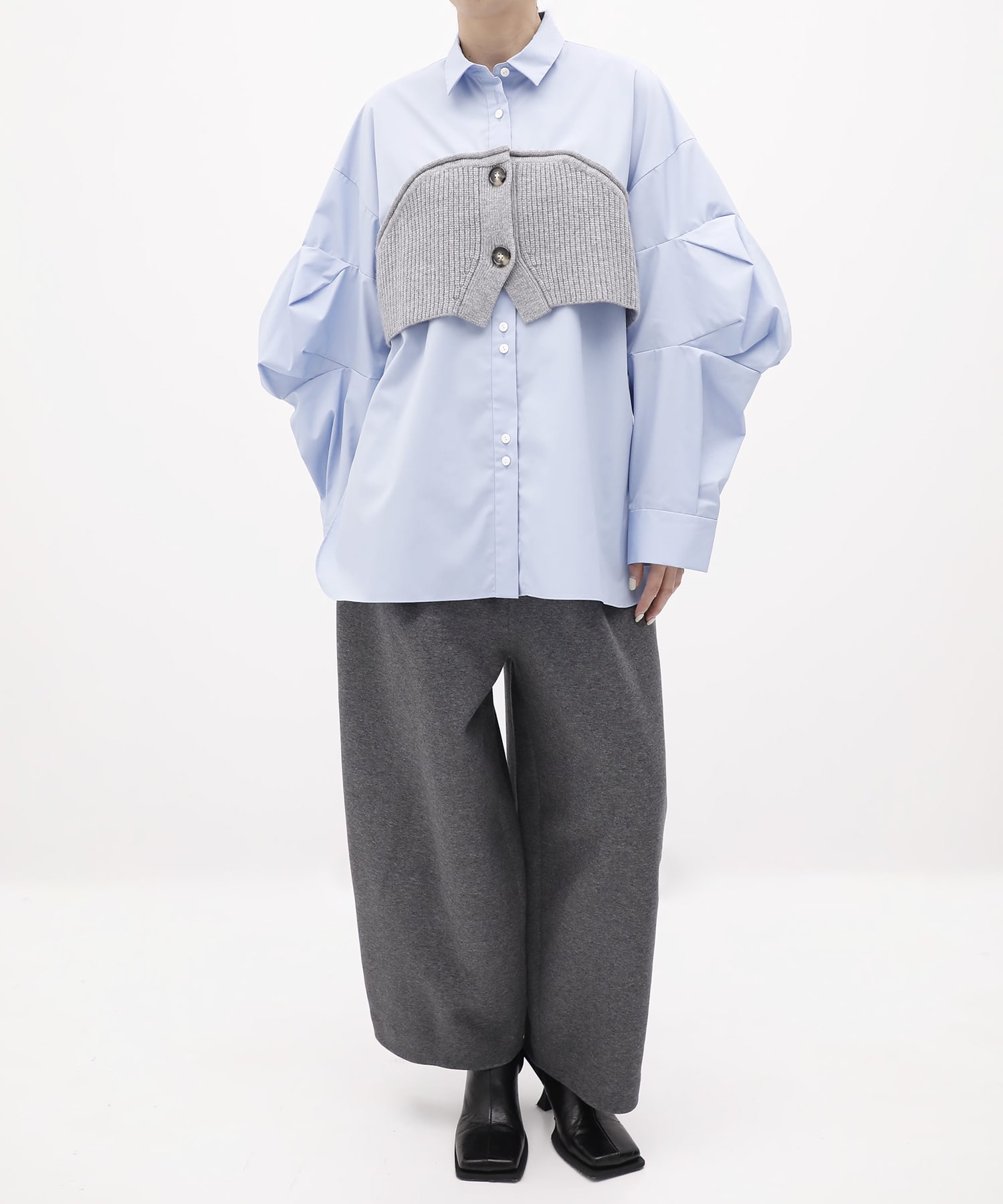 KNIT-DOCKING SHIRT ENFOLD