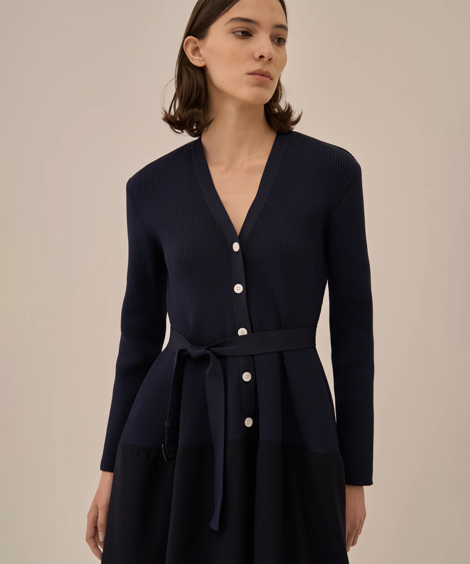 Jessica combi tex knit dress NV AKIRANAKA