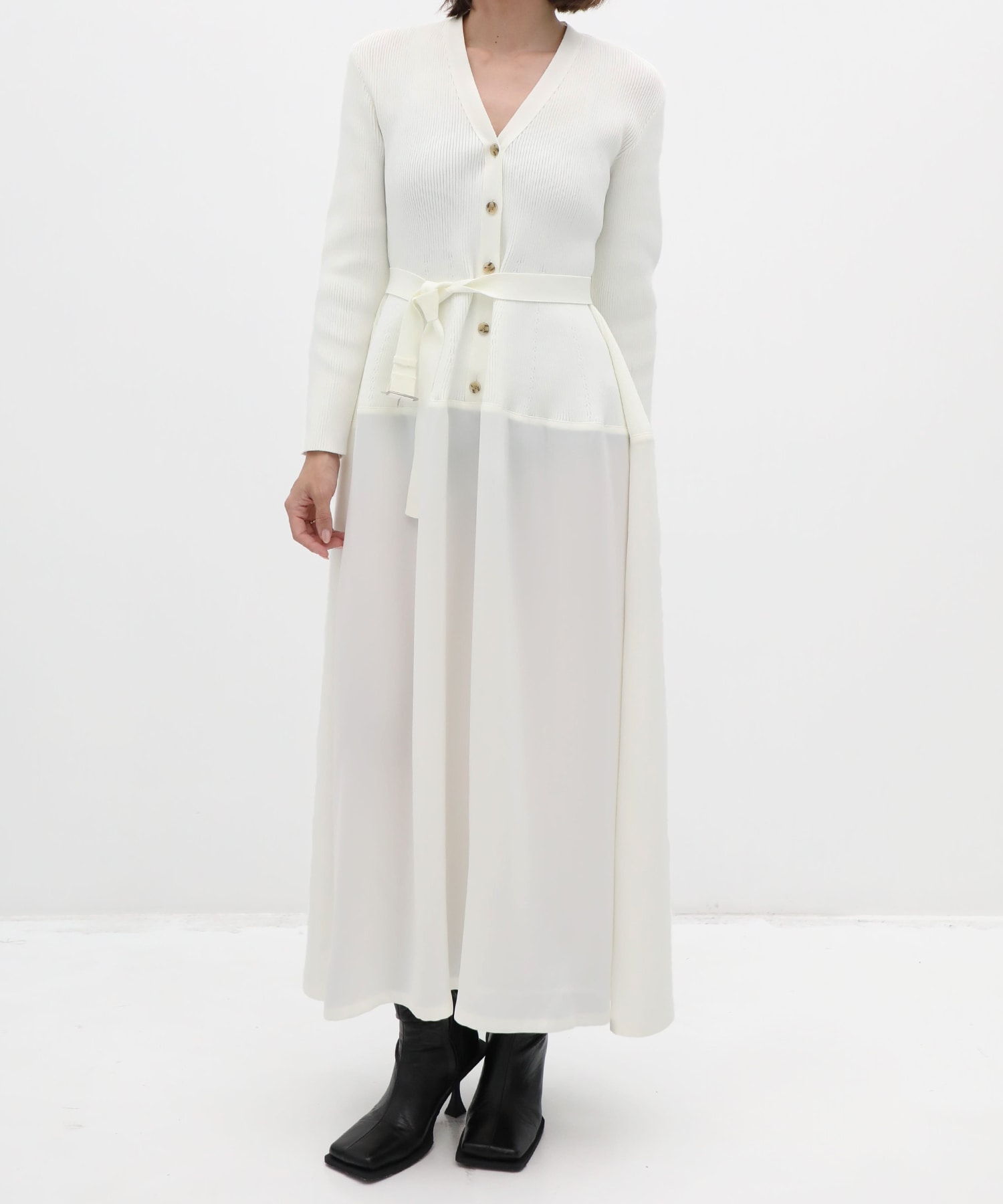 別注 Jessica combi tex knit dress AKIRANAKA
