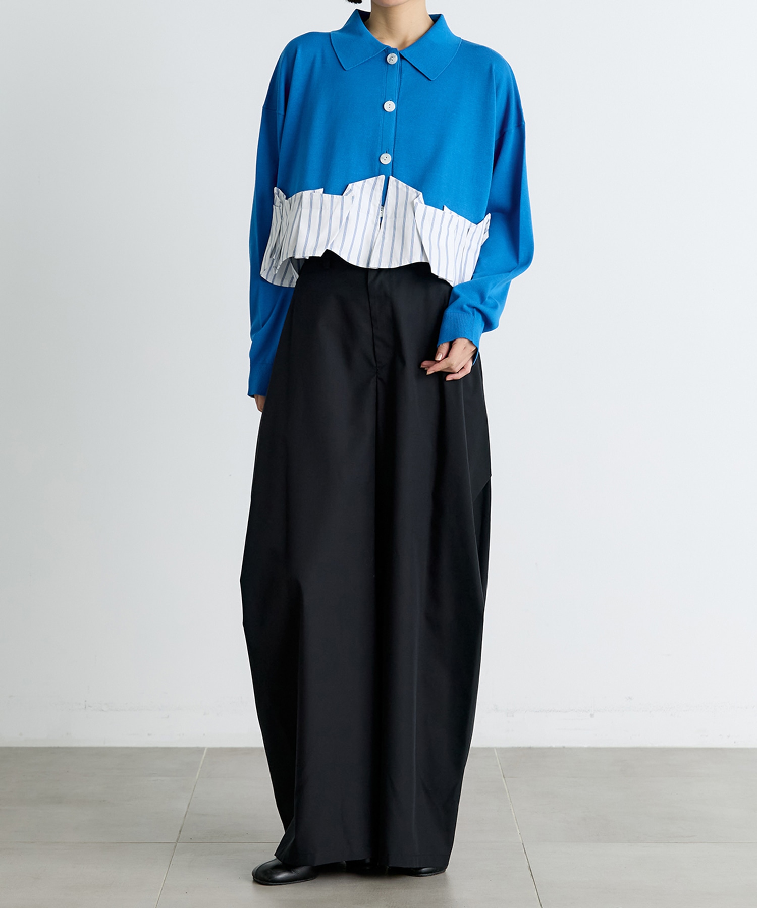 TACK DOCKING-HEM CARDIGAN ENFOLD