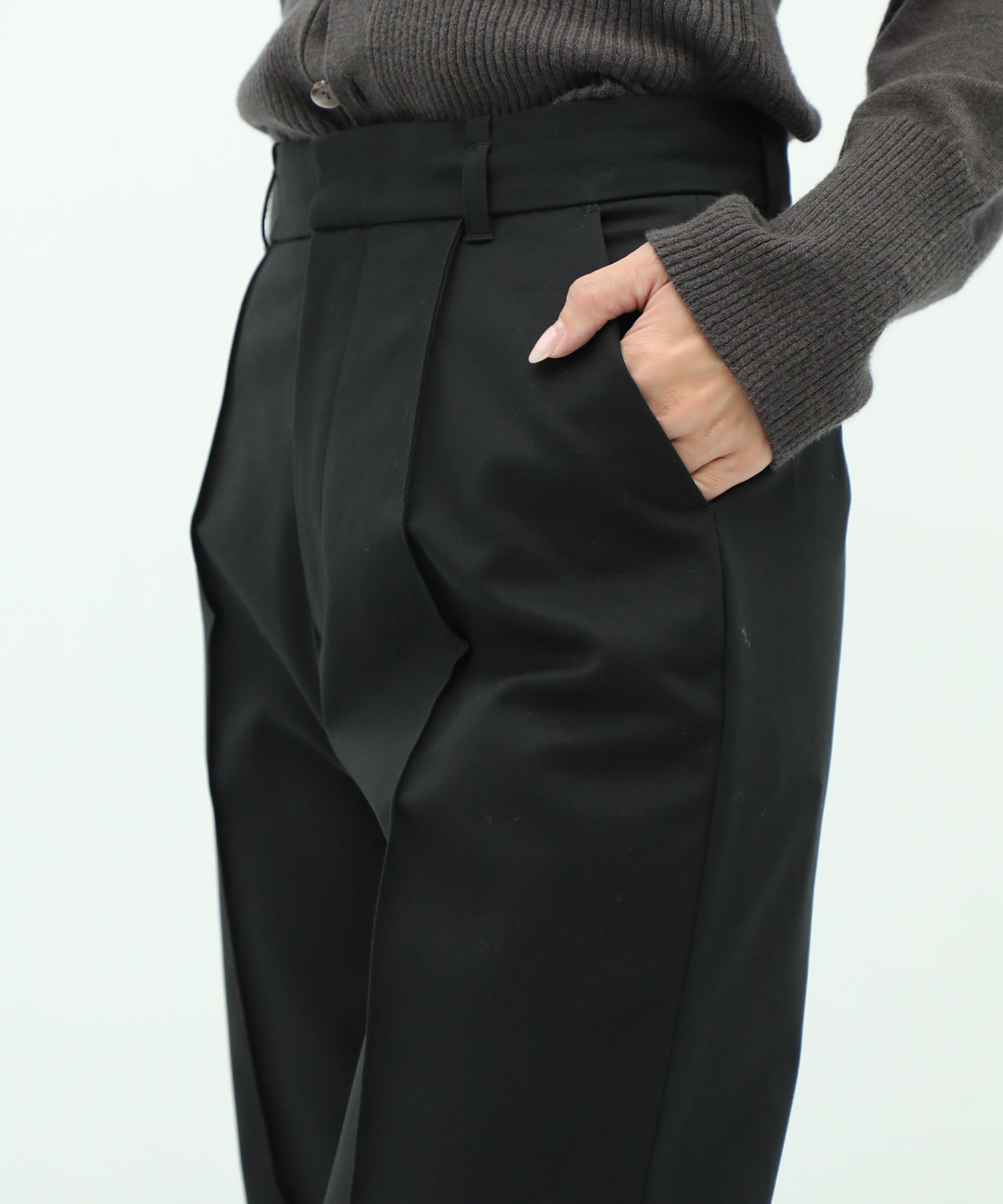 Double Cloth Slim Flare Pants CITY TOKYO