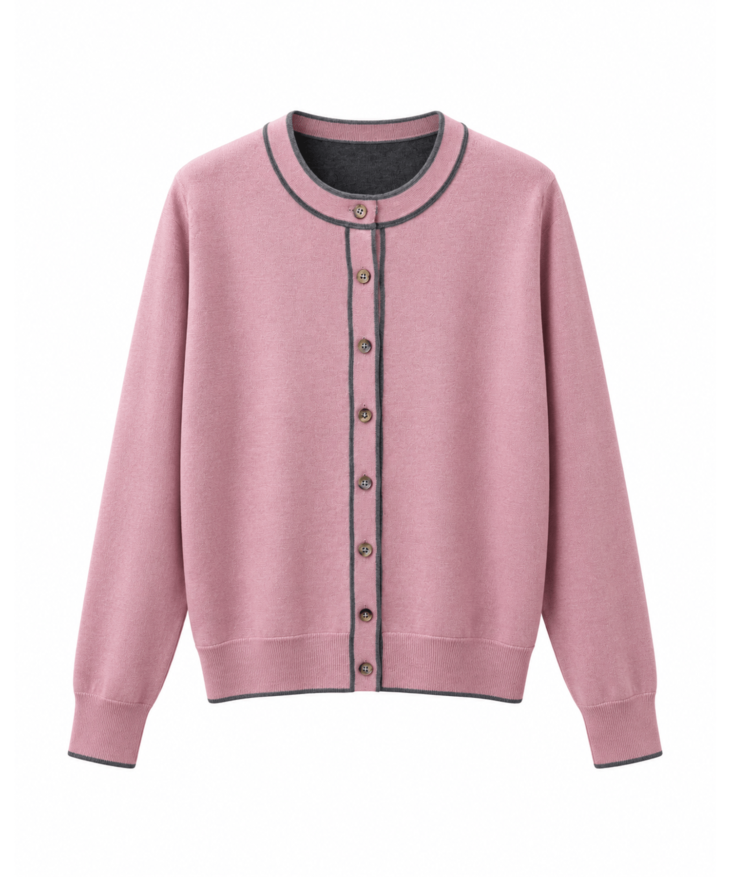 CASHMERE/SILK REVERSIBLE CREW NECK CARDIGAN THE TOKYO