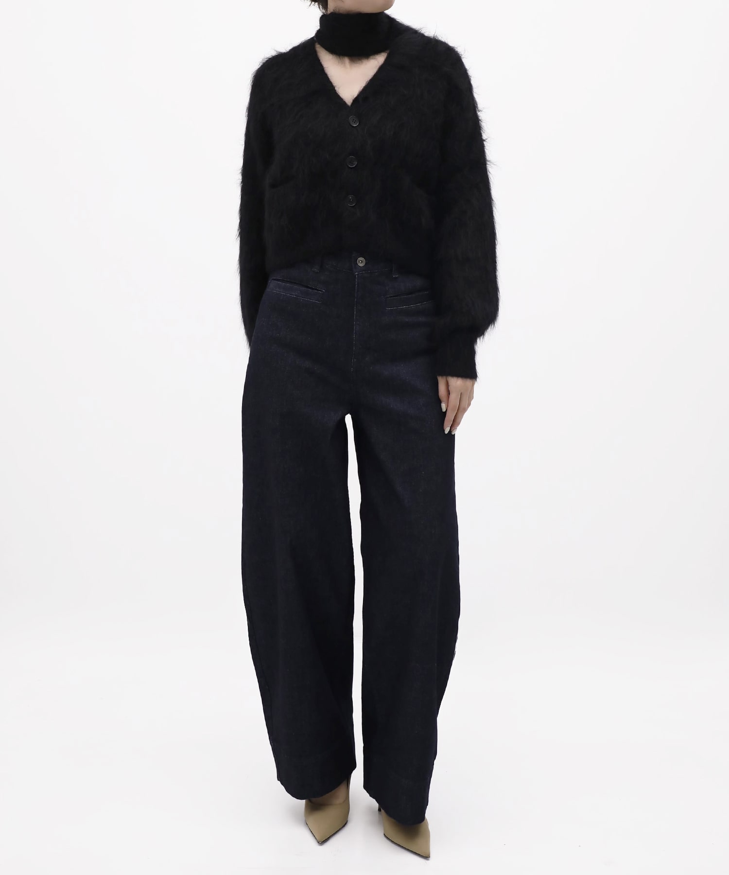Mohair Knit Cardigan Cropped KEISUKEYOSHIDA