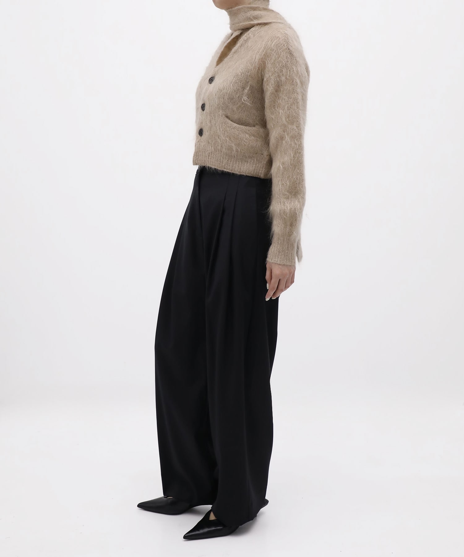 Mohair Knit Cardigan Cropped KEISUKEYOSHIDA