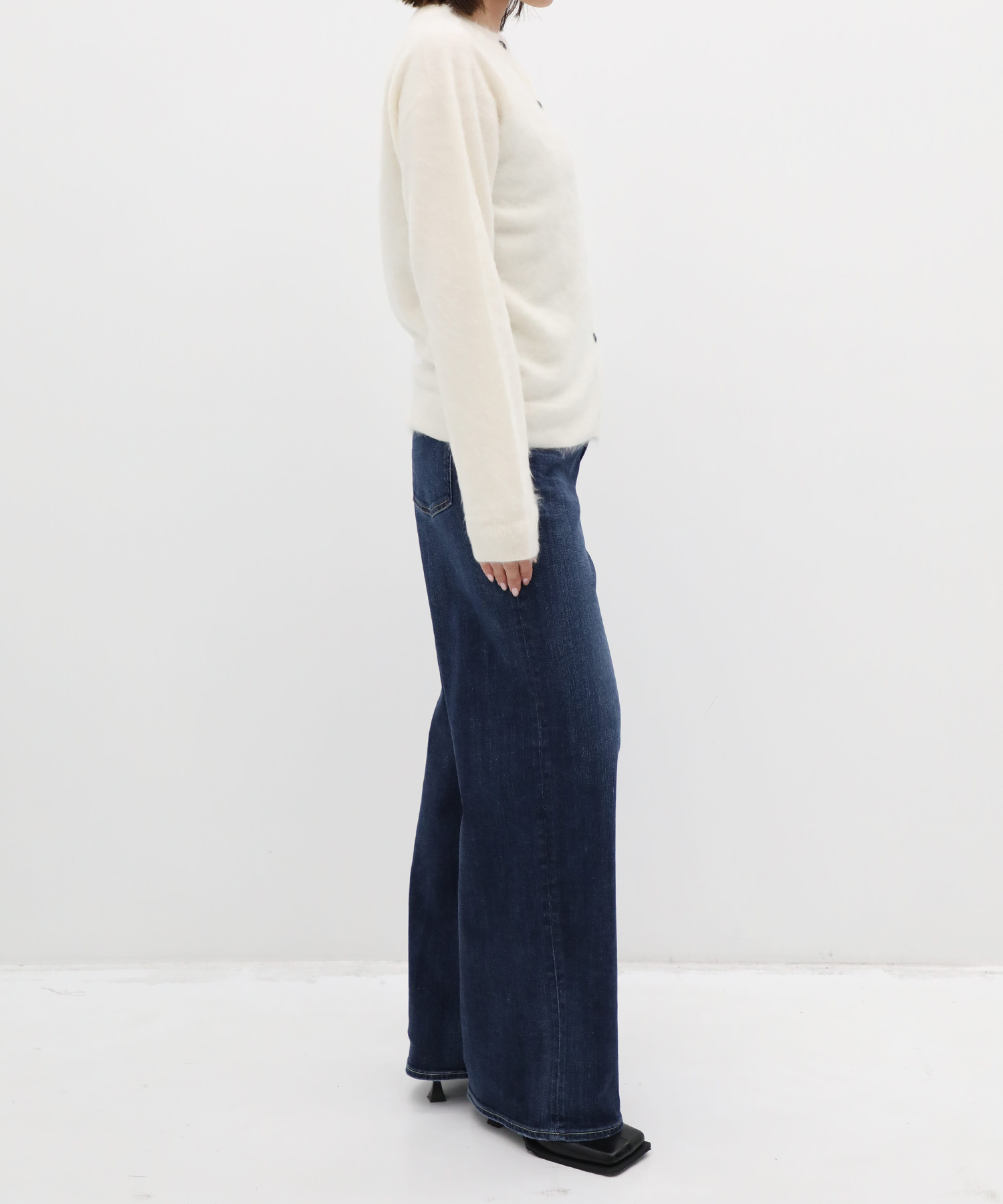 ROYAL CASHMERE FUR CREWNECK CARDIGAN ATON