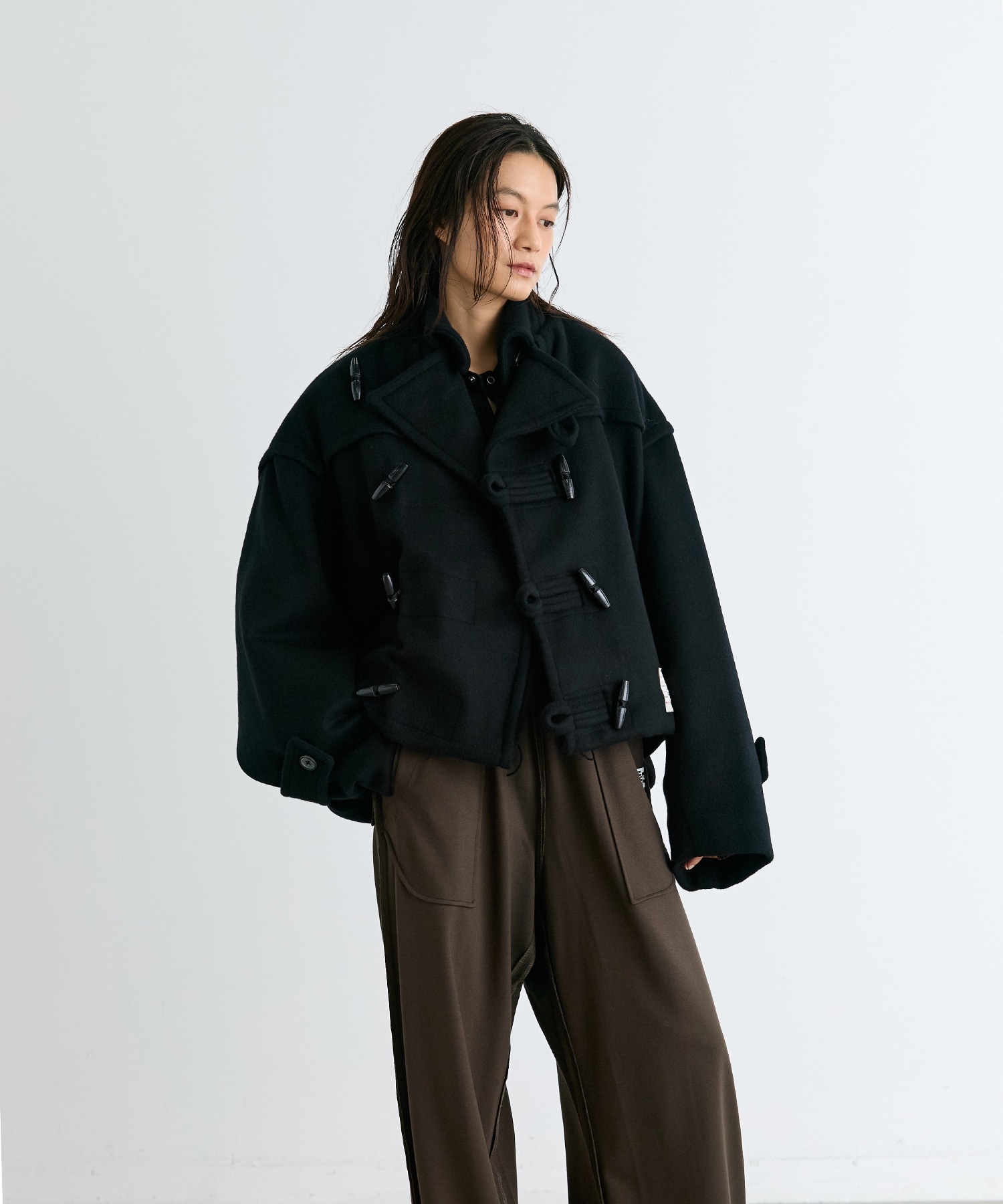 ROLL-UP HEM DUFFLE COAT Maison MIHARA YASUHIRO