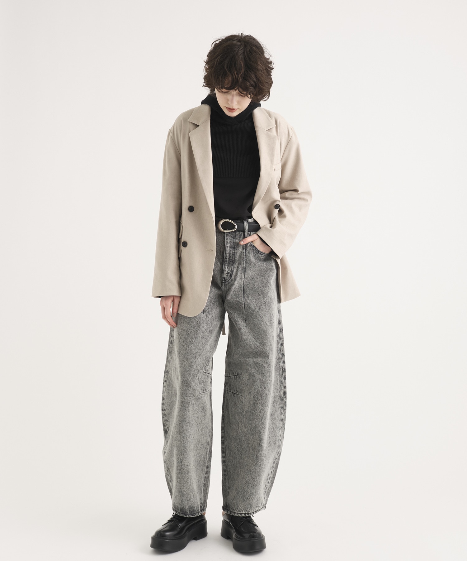 Washable Wool  Hoodie Knit Tops RITAN