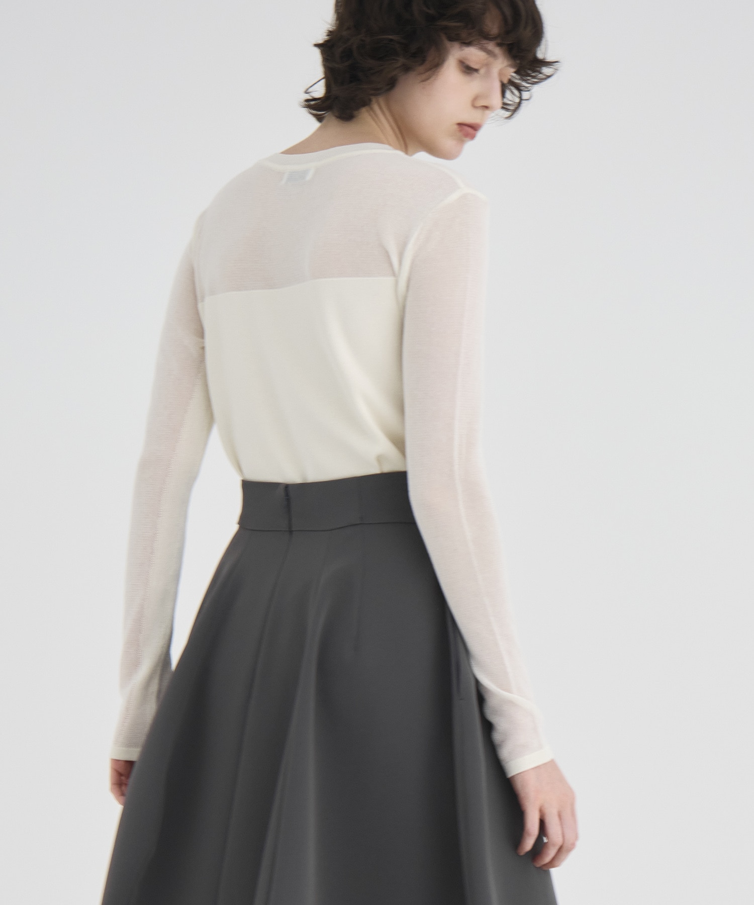 Sheer line Knit Tops RITAN