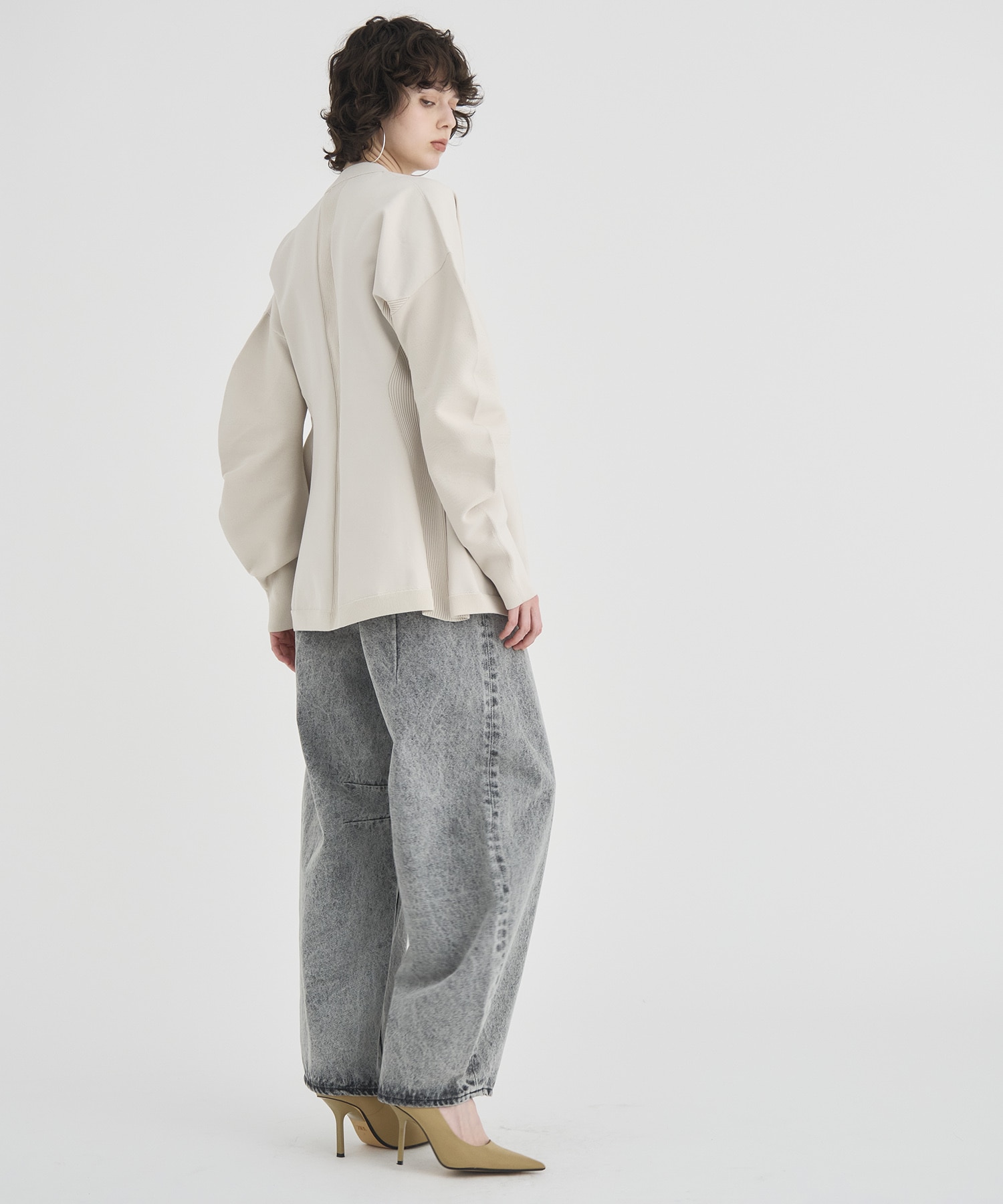 Arch Sleeve Knit Cardigan RITAN