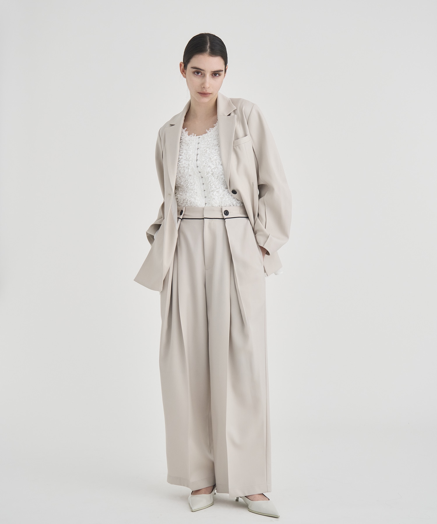 Double Tack Wide Pants RITAN