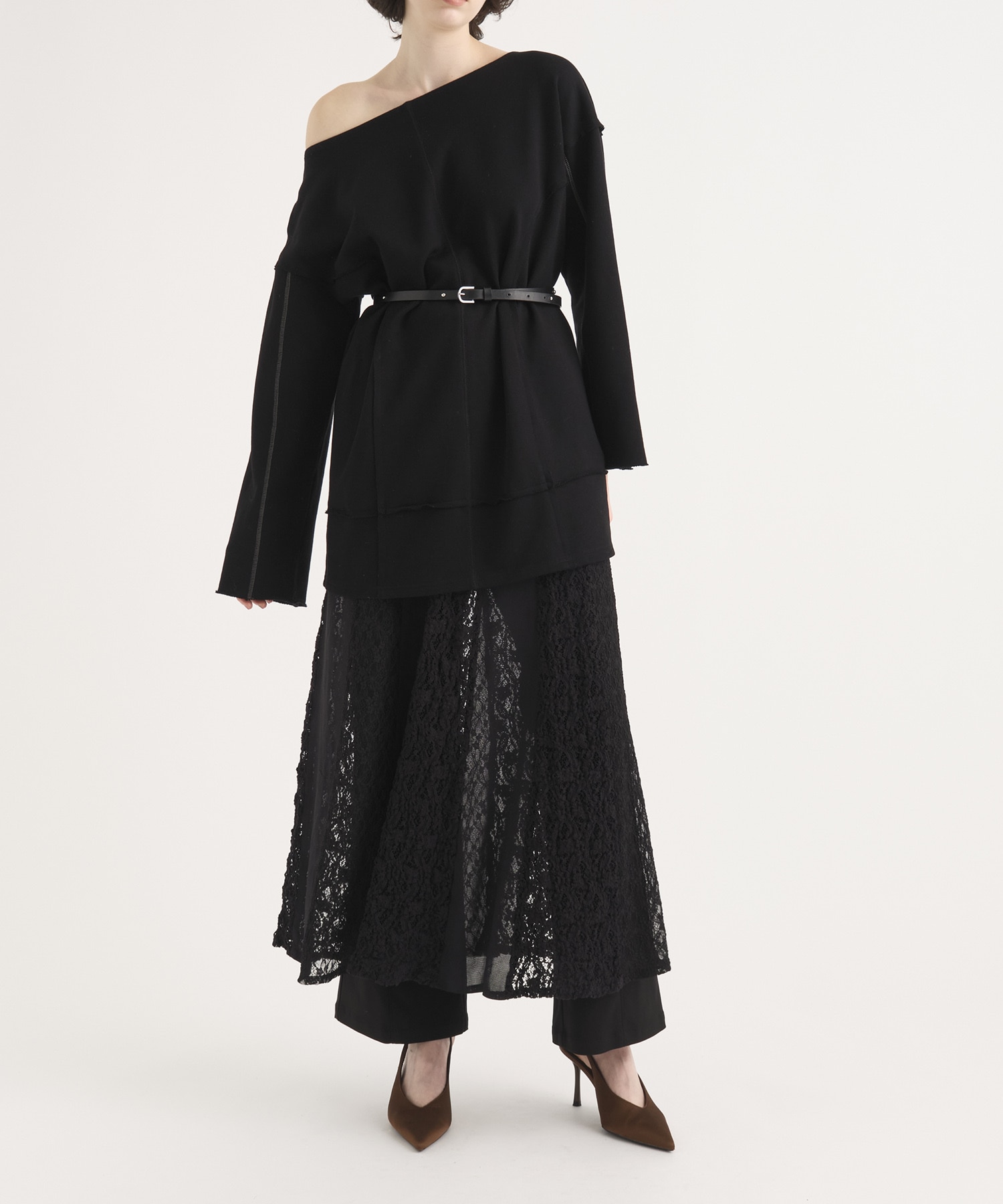 Slant Asym Lace Skirt RITAN