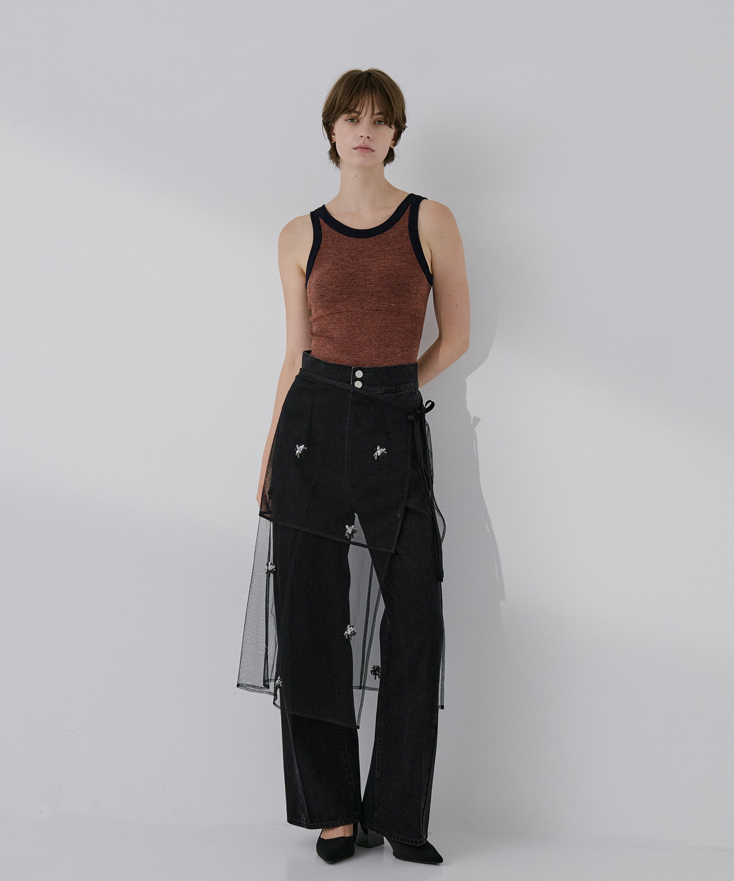 High Waist  Tack Denim RITAN