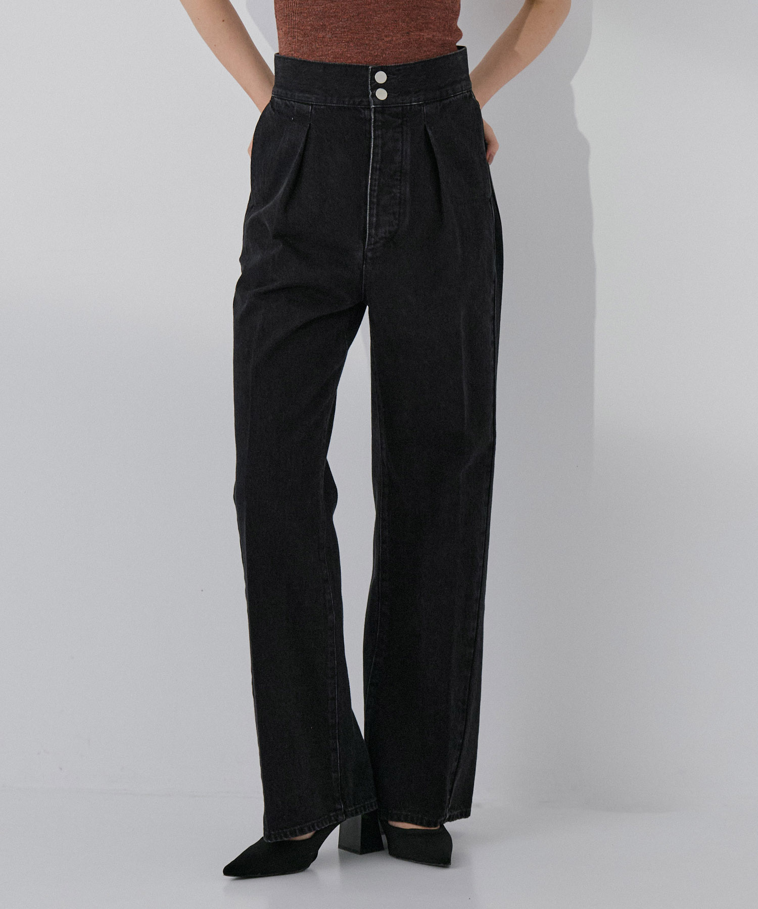 High Waist  Tack Denim RITAN