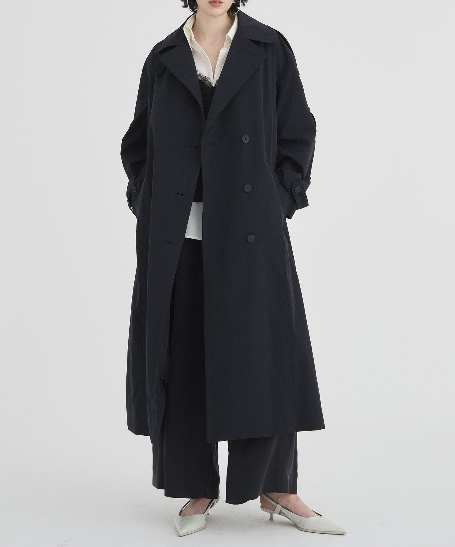Wide Lapel Trench Coat RITAN