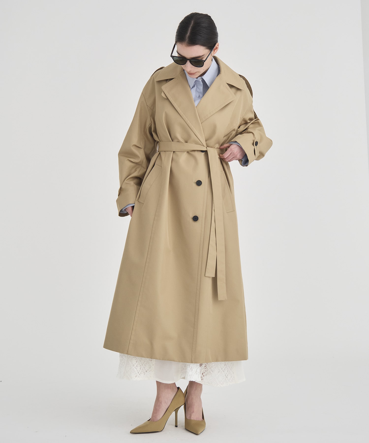 Wide Lapel Trench Coat RITAN