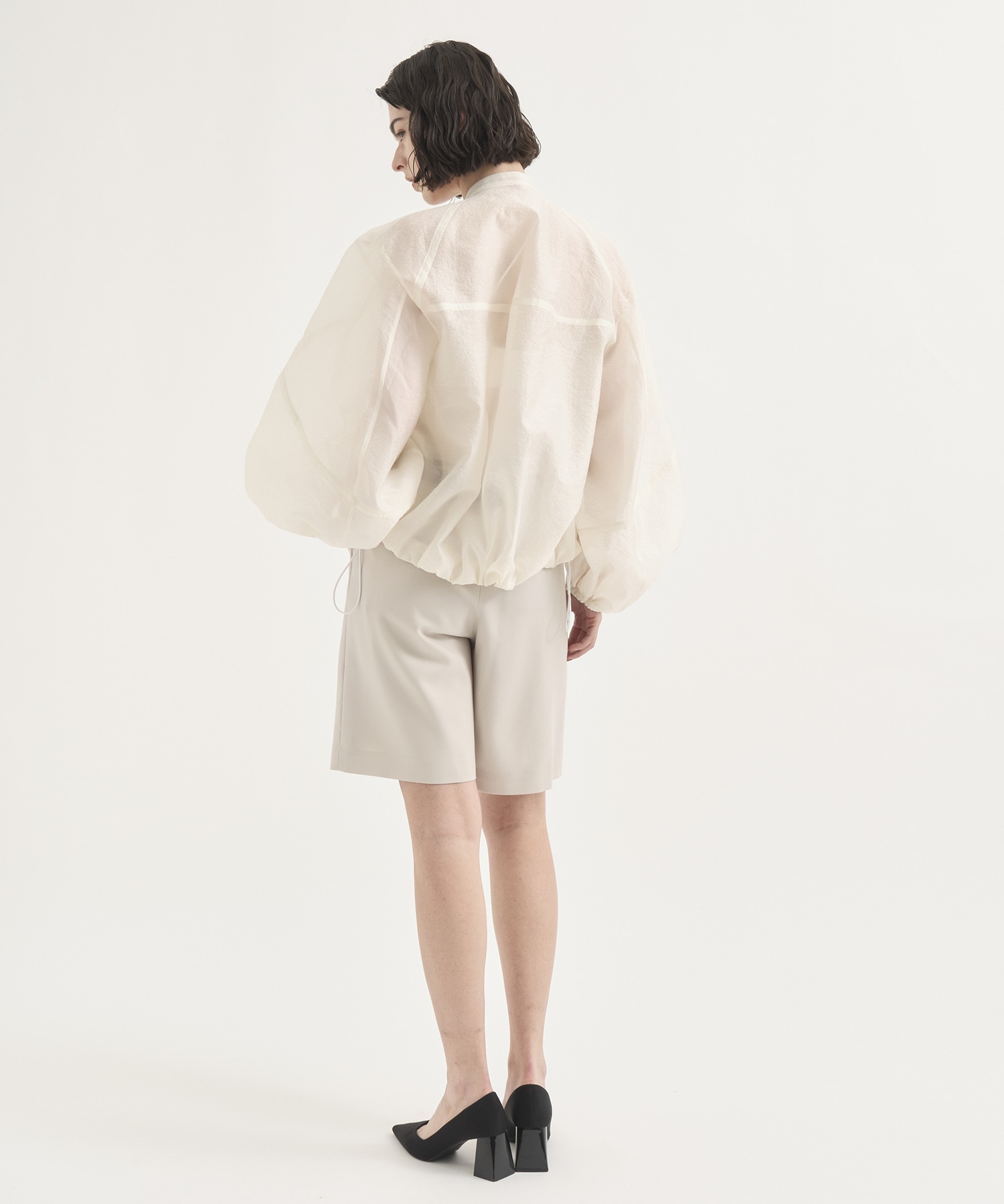 Rough Over Sheer Blouson RITAN