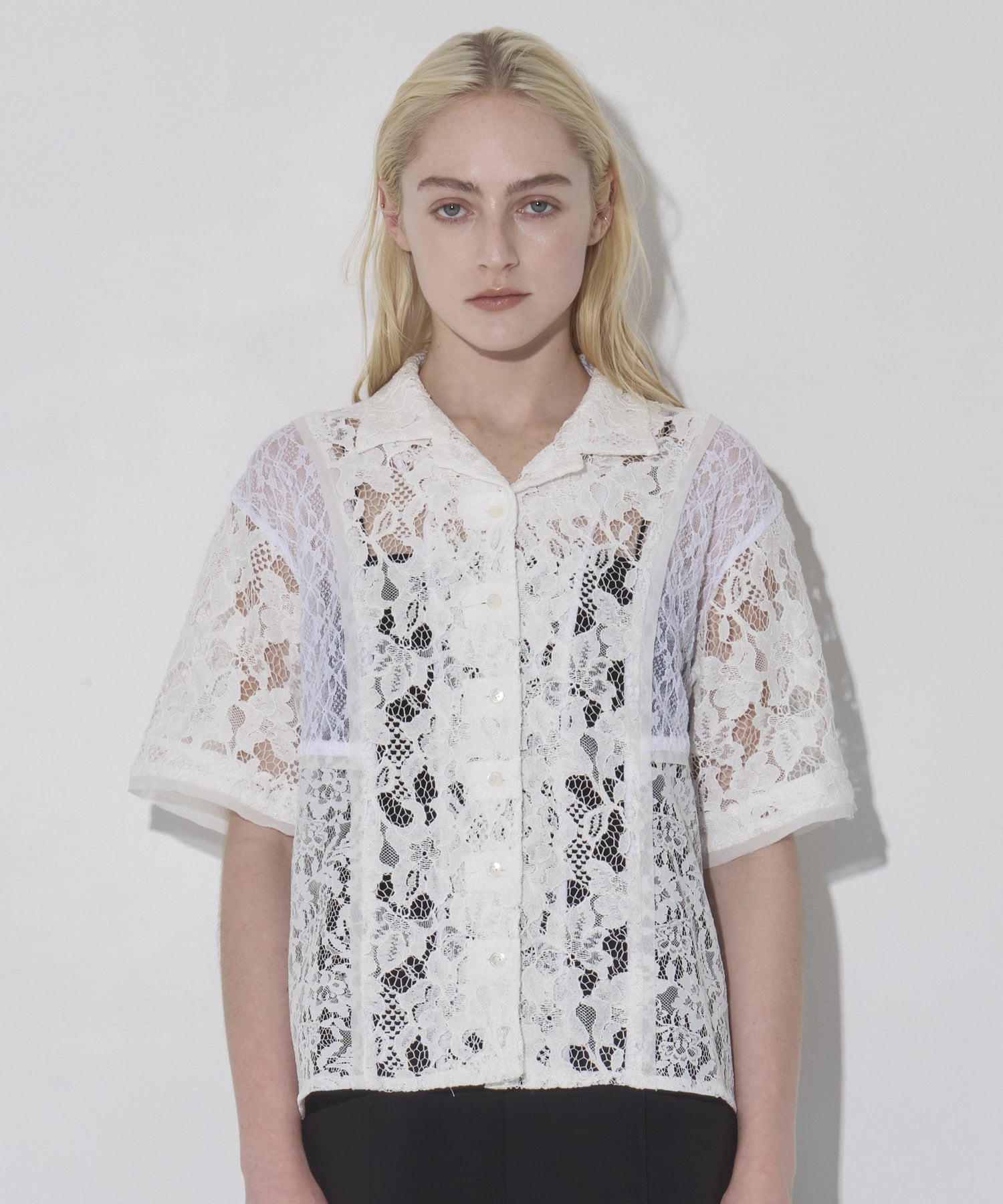 Open Collar Lace Shirts RITAN