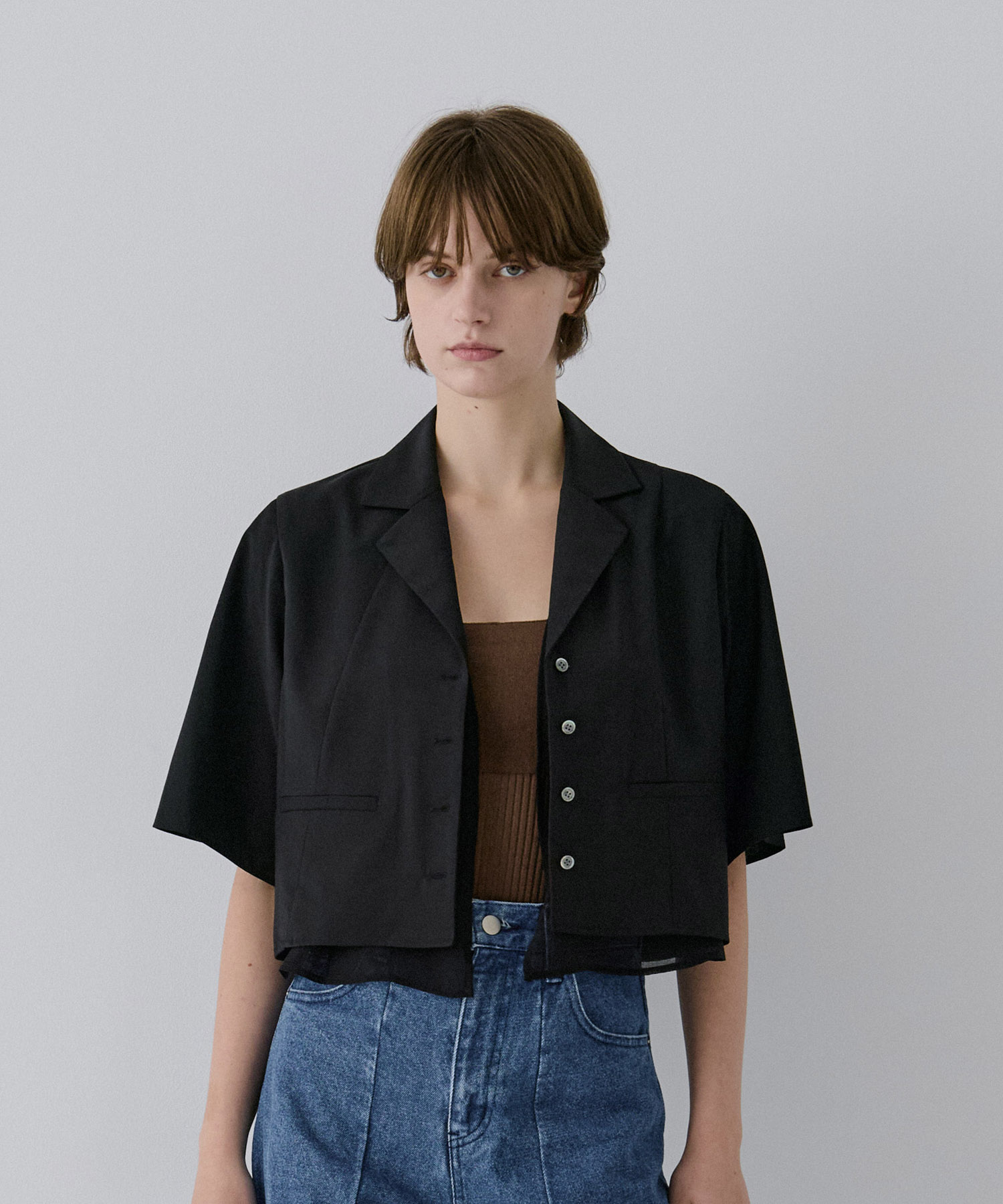 Open Collar Short  Shirts RITAN