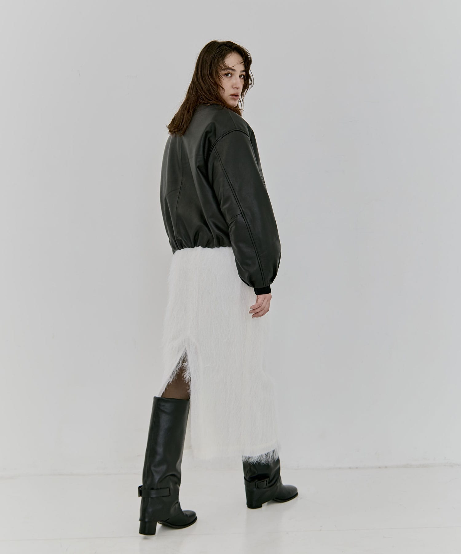 Shaggy Jacquard Skirt RITAN