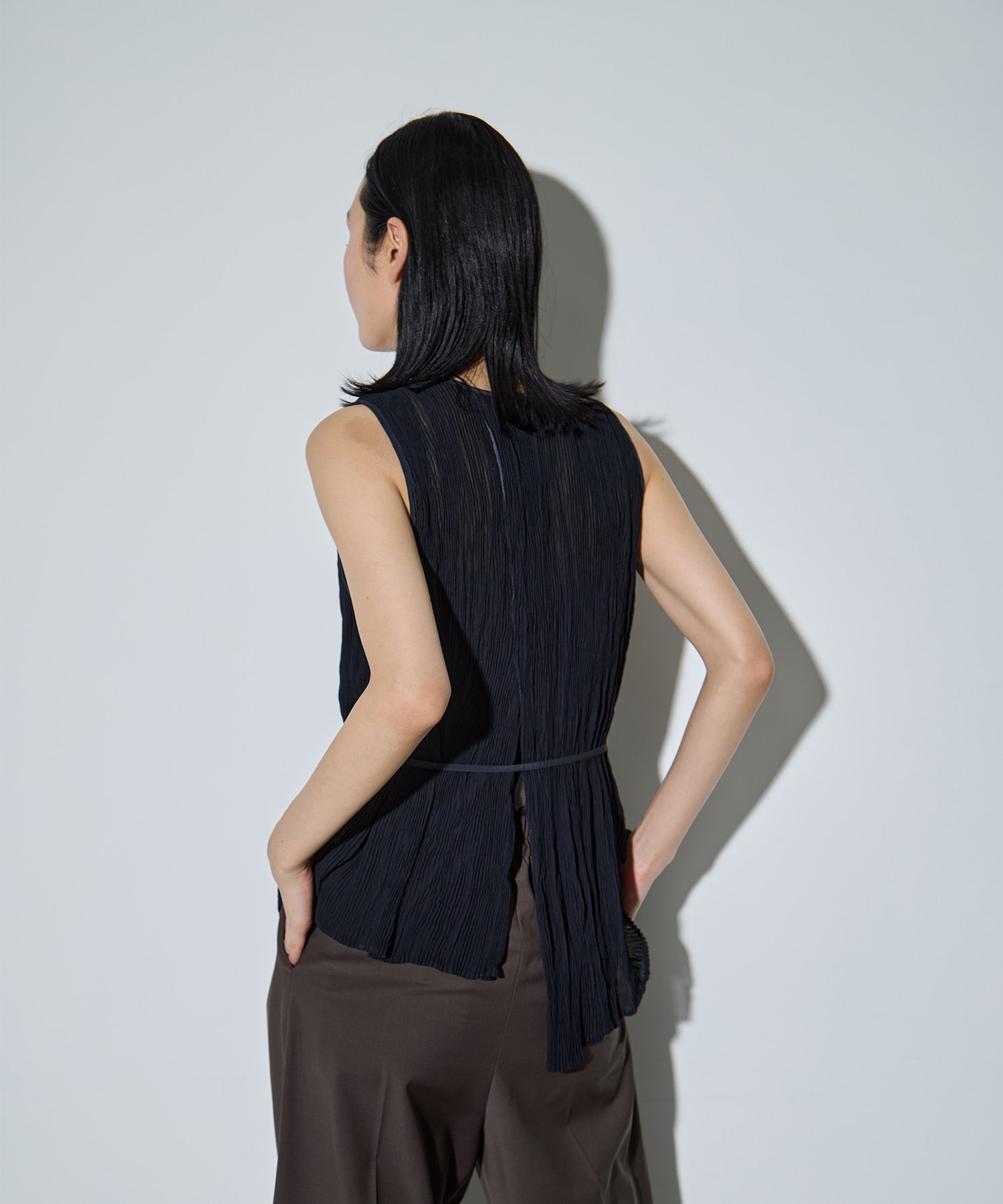 Airy Micro Pleats Tops RITAN