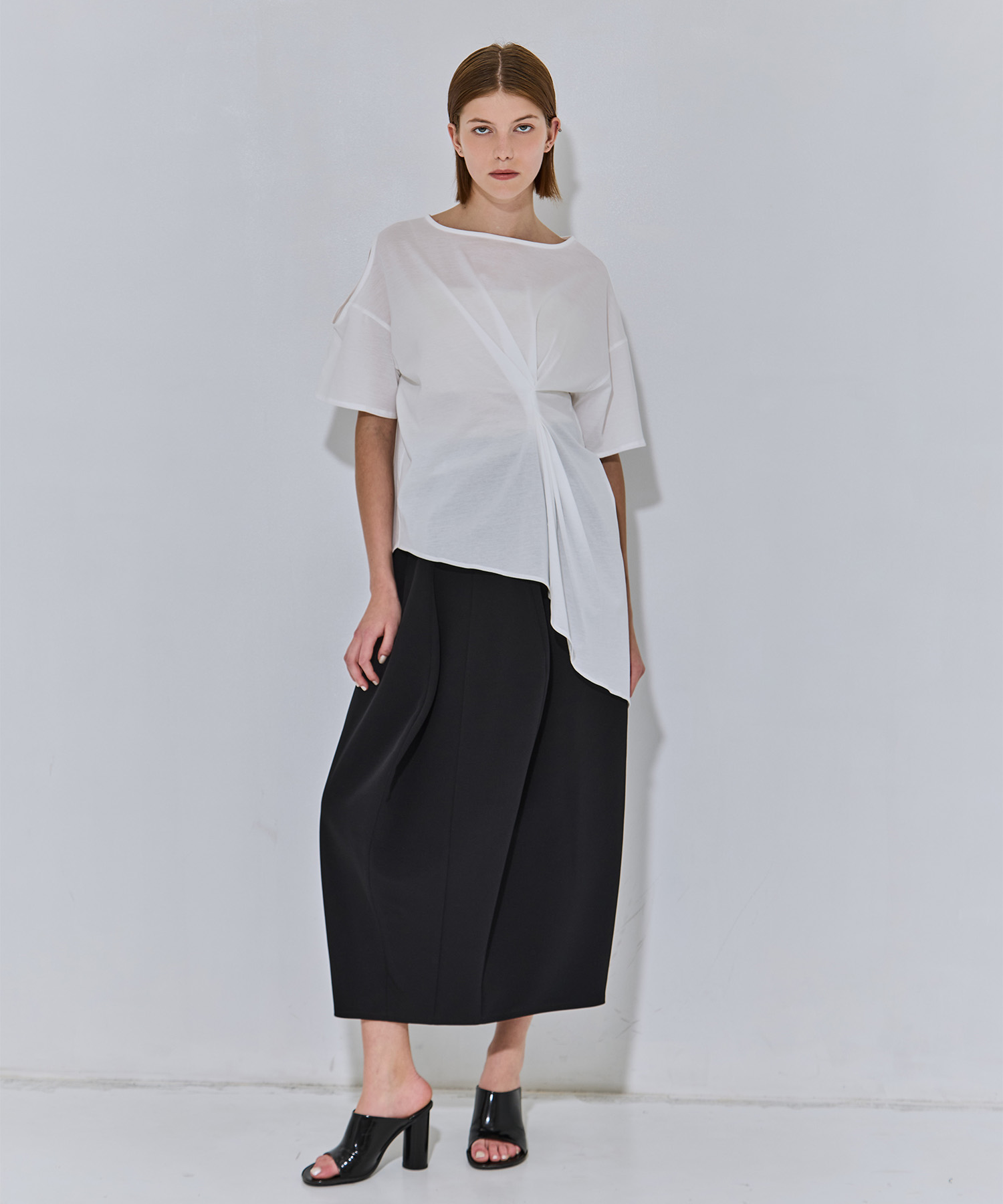 Side Gather Tuck Tee RITAN