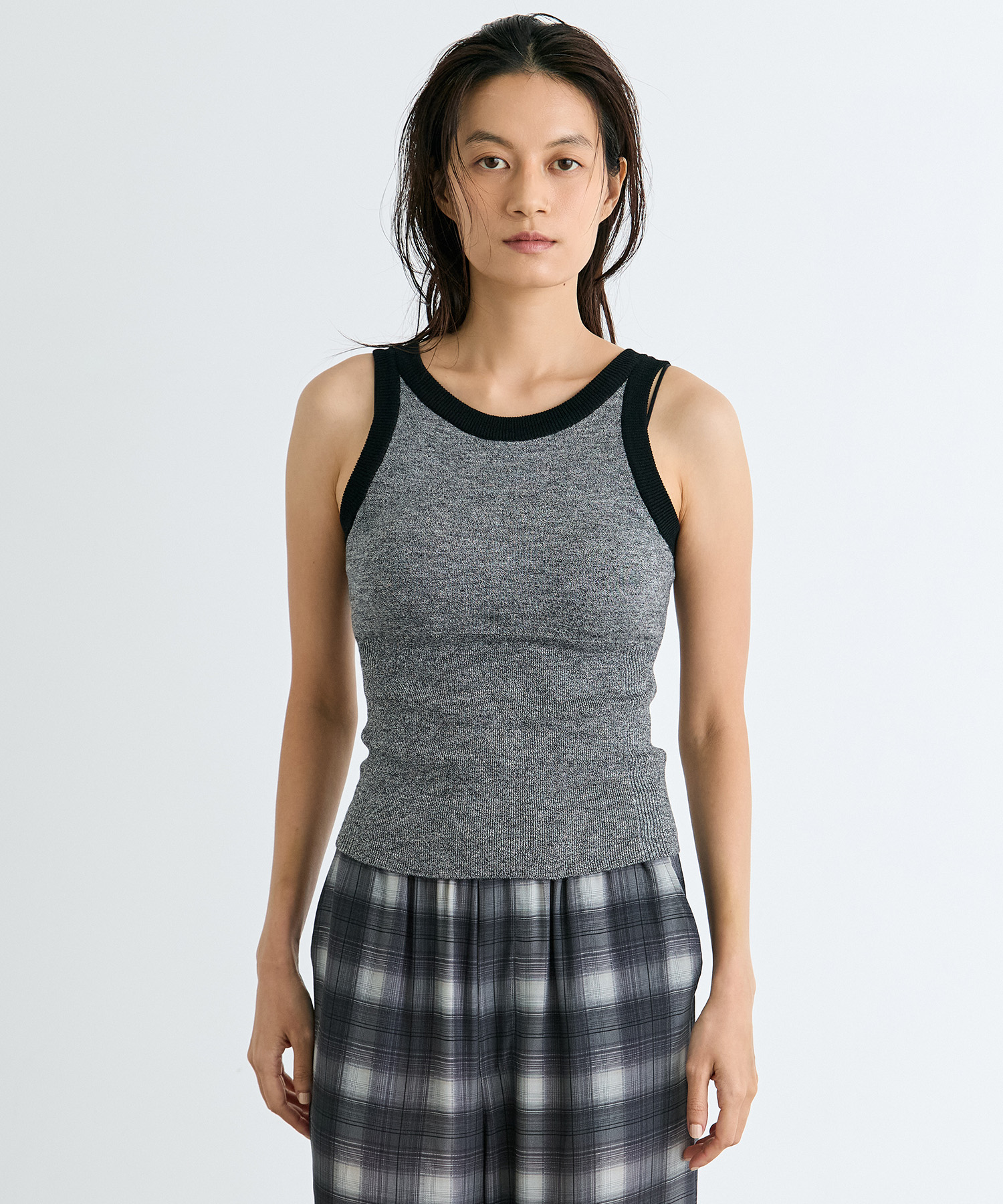nakes Linen American Sleeve Rib Bra Tank RITAN