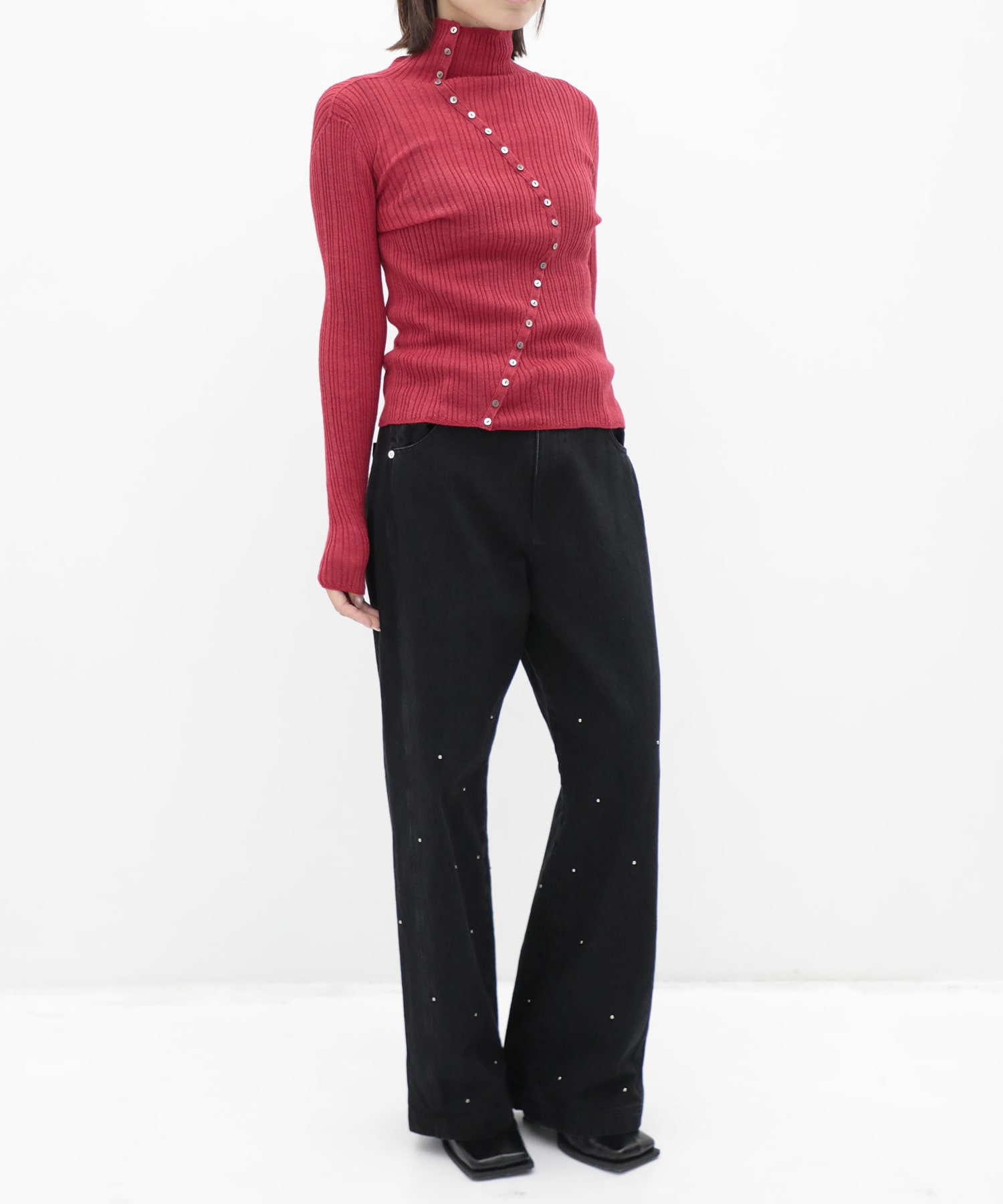 Cashmere Silk Arch Rib Knit RITAN