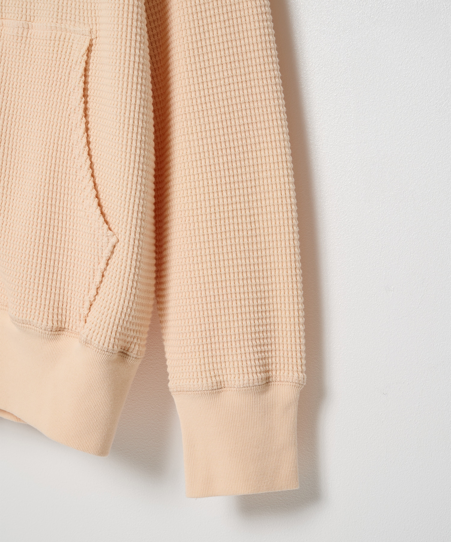 WAFFLE SWEAT HOODED ZIP MASSES