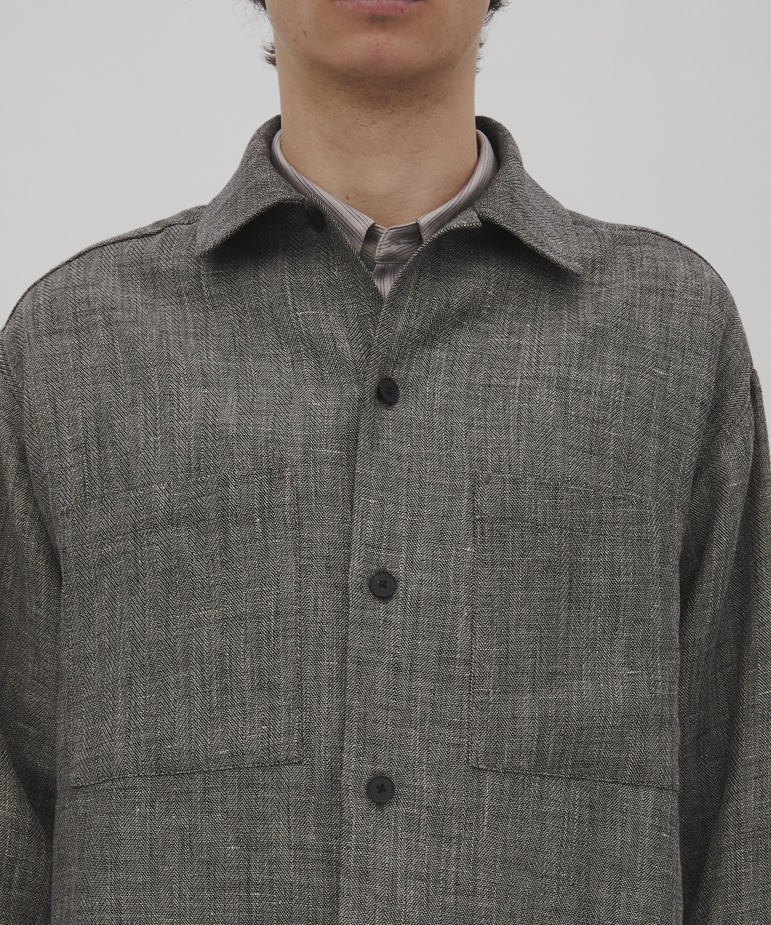 Hemp linen オーバーシャツ CITY TOKYO