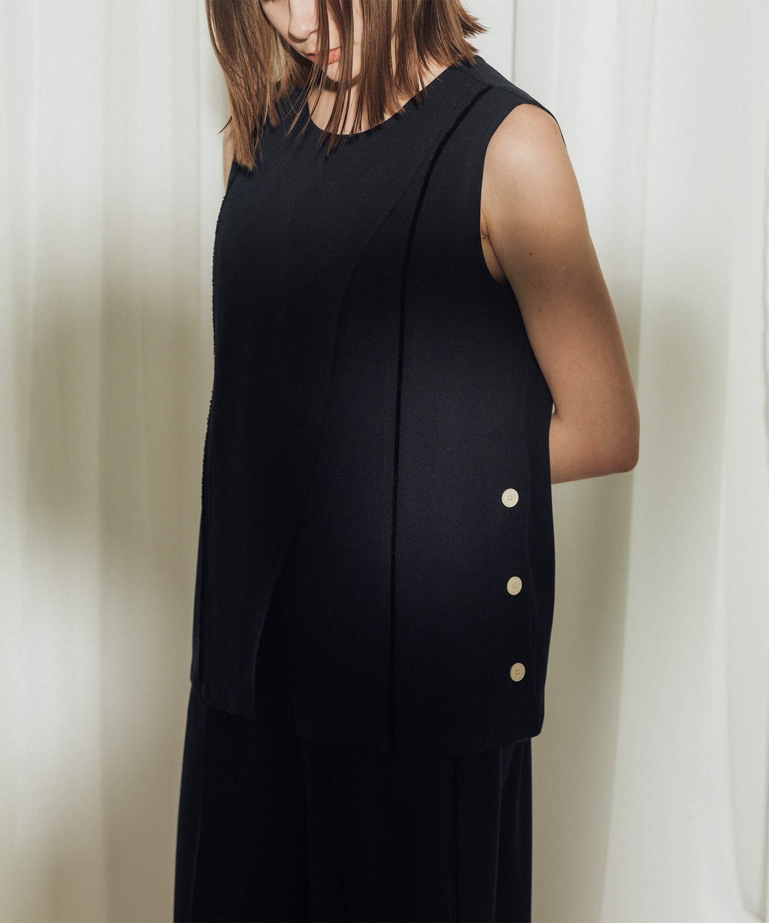 Back Satin Georgette Tops CITY TOKYO