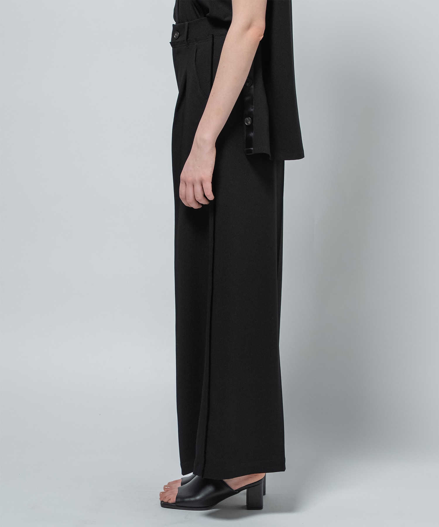 Back Satin Georgette Pants CITY TOKYO