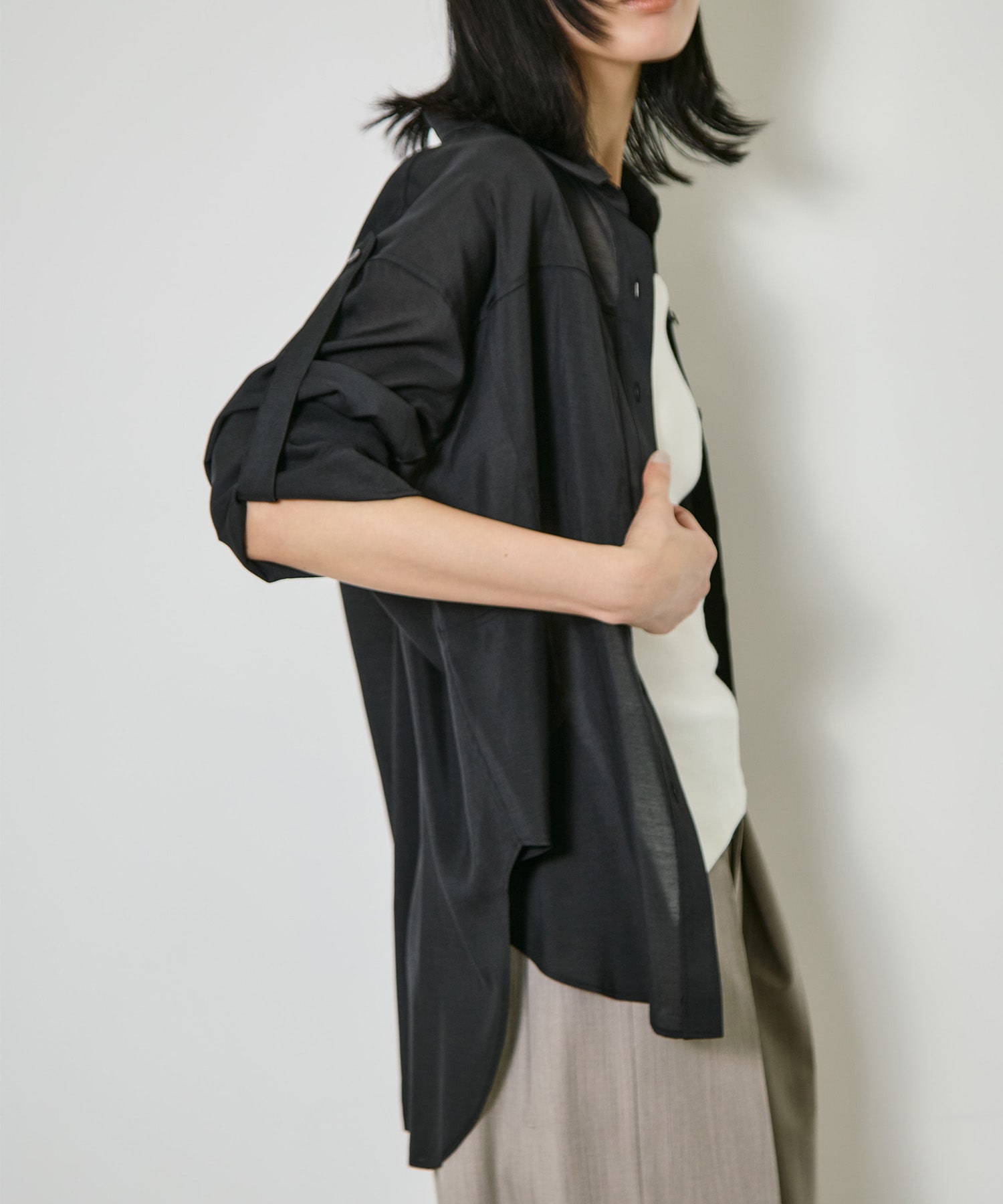 Silk Sheer Over Shirt 