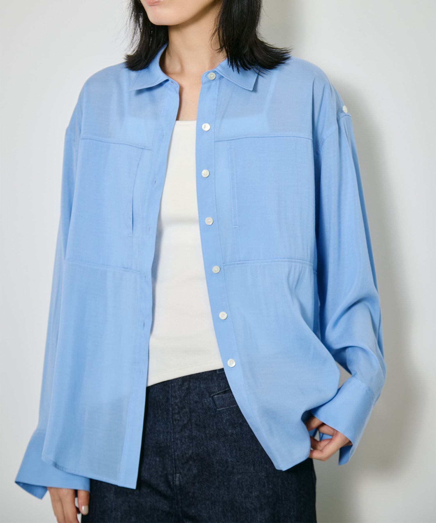 Silk Sheer Over Shirt CITY TOKYO