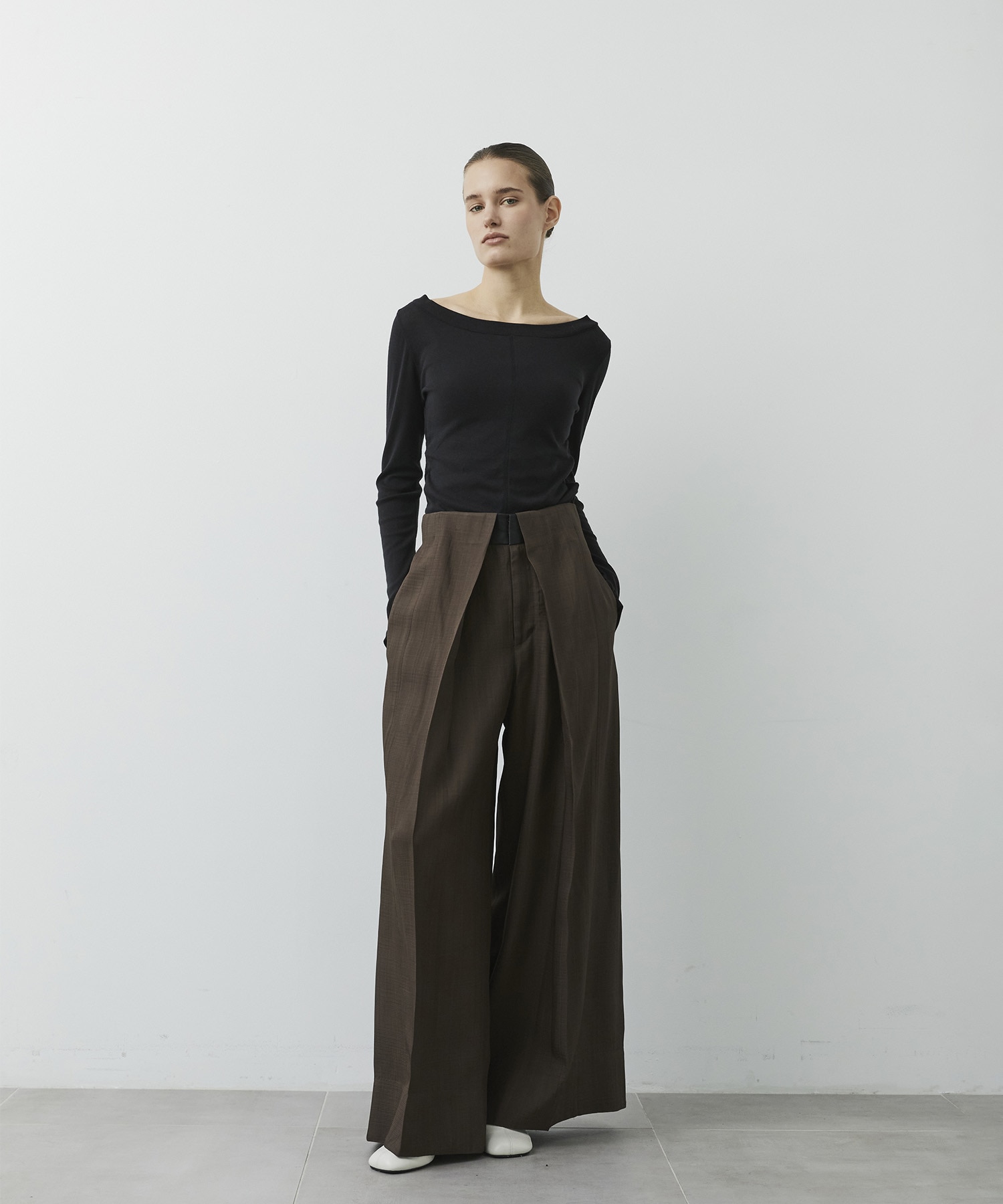 Viscose Twill Flare Trousers CITY TOKYO