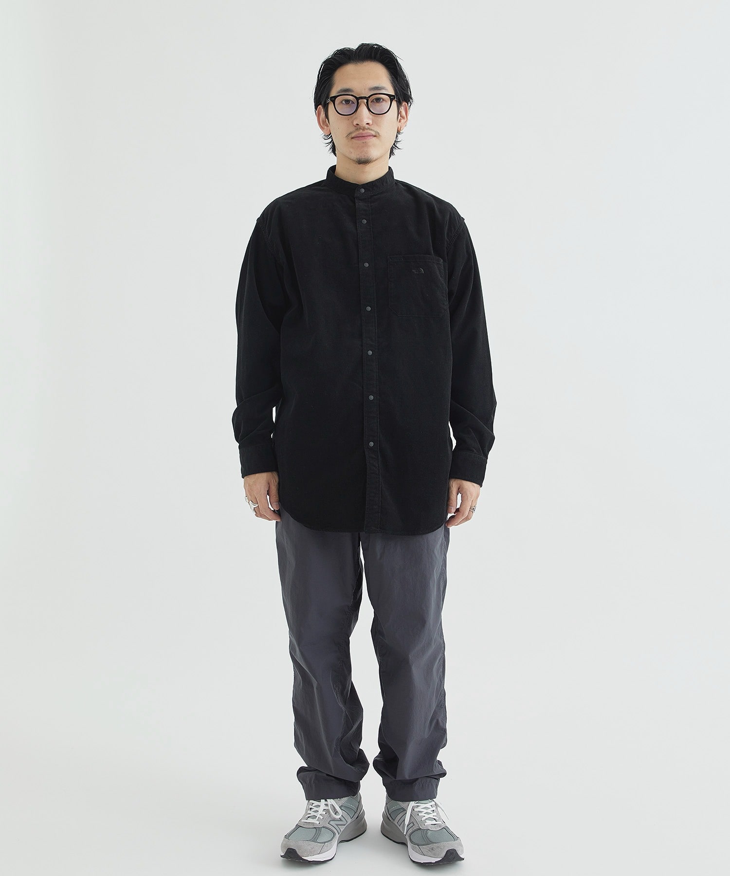 Corduroy Band Collar Shirt THE NORTH FACE PURPLE LABEL