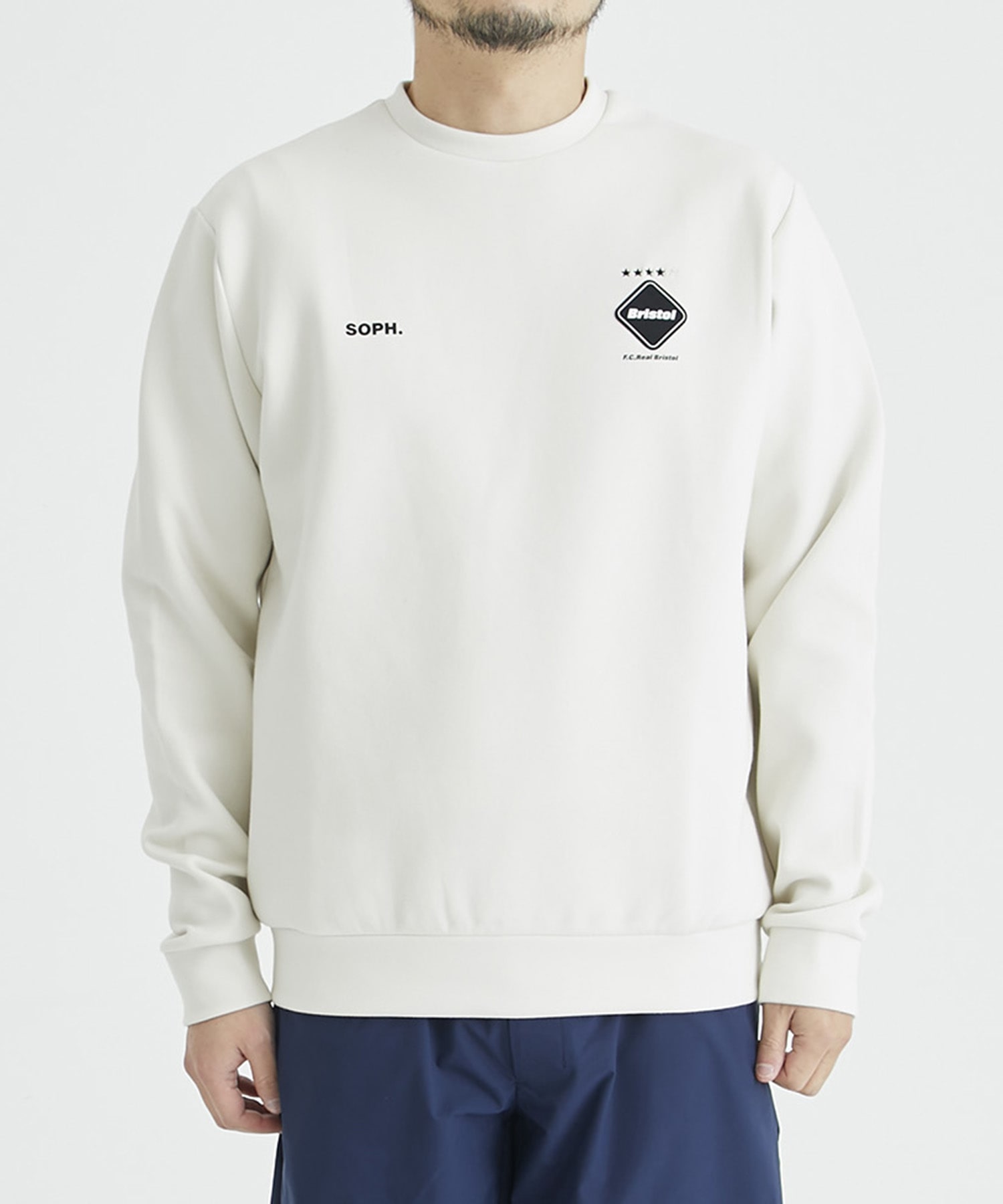 TECH SWEAT CREWNECK TOP(S WHITE): F.C.Real Bristol: MENS｜THE