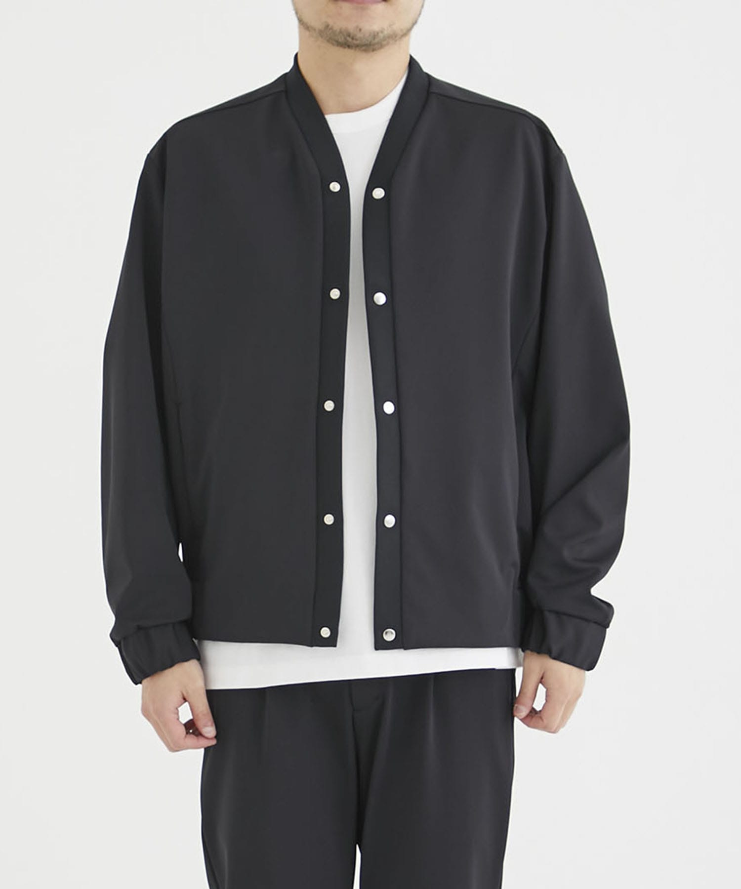 Washable High Function Jersey Snap Cardigan THE PERMANENT EYE