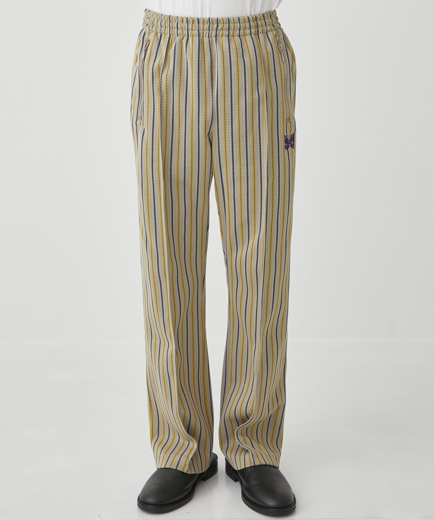 Track Pant - Poly Jq.Stripe ｜ NEEDLES