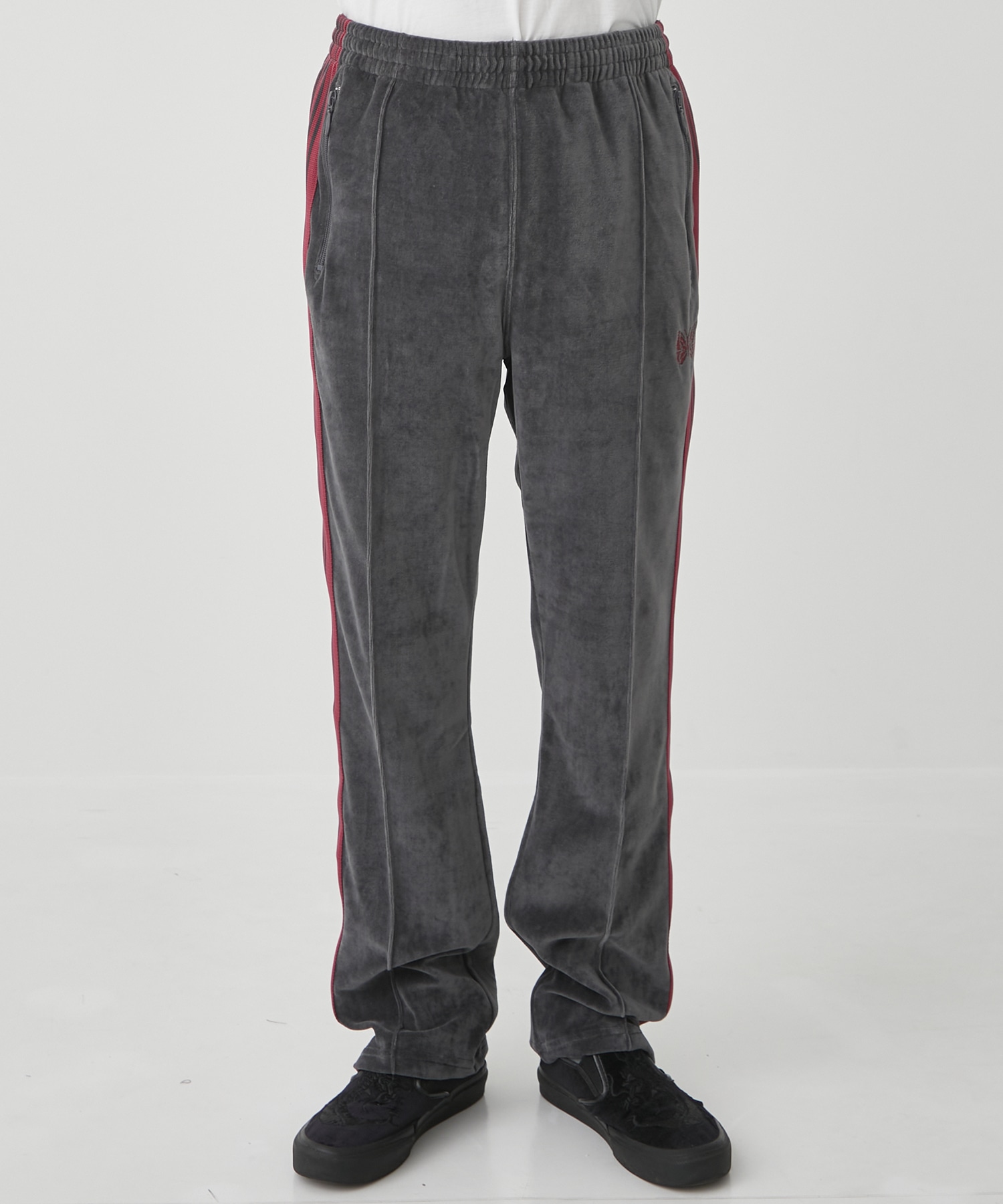 Narrow Track Pant - C/PE Velour(XS DARK GREY): NEEDLES: MEN|THE