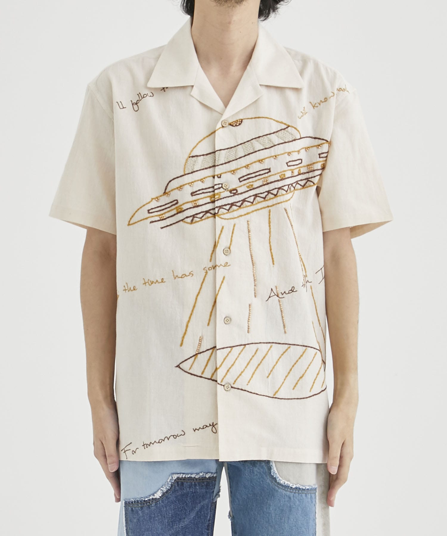 Khadi embroidery shirt(1 BEIGE): KHOKI: MEN｜THE TOKYO ONLINE STORE