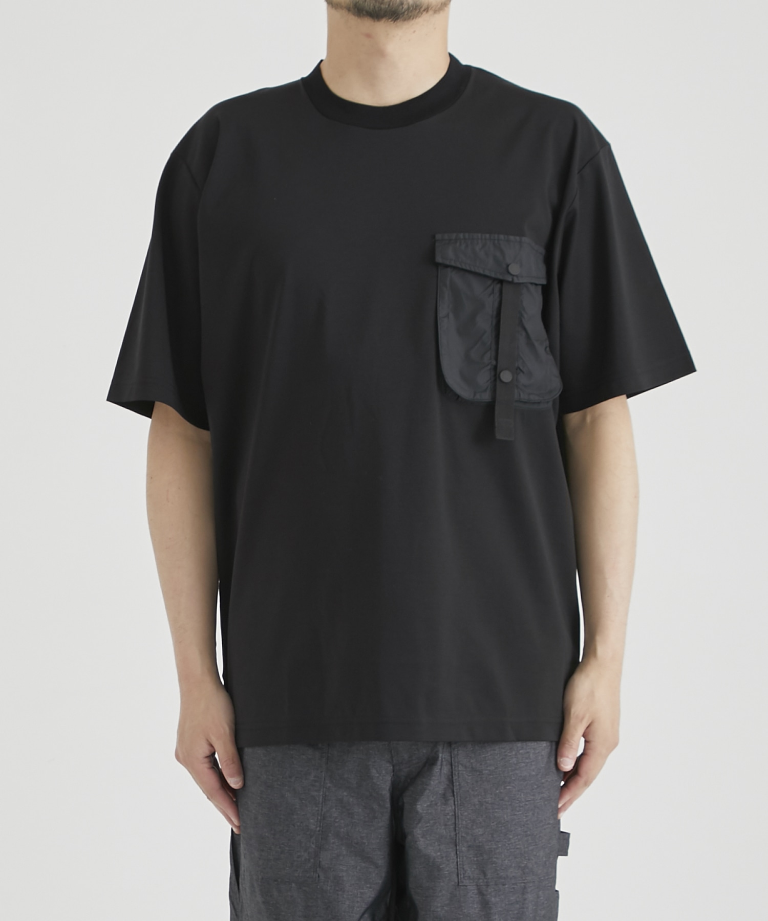 EX. NYLON POCKET T-SHIRT(1 BLACK): White Mountaineering: MEN｜THE