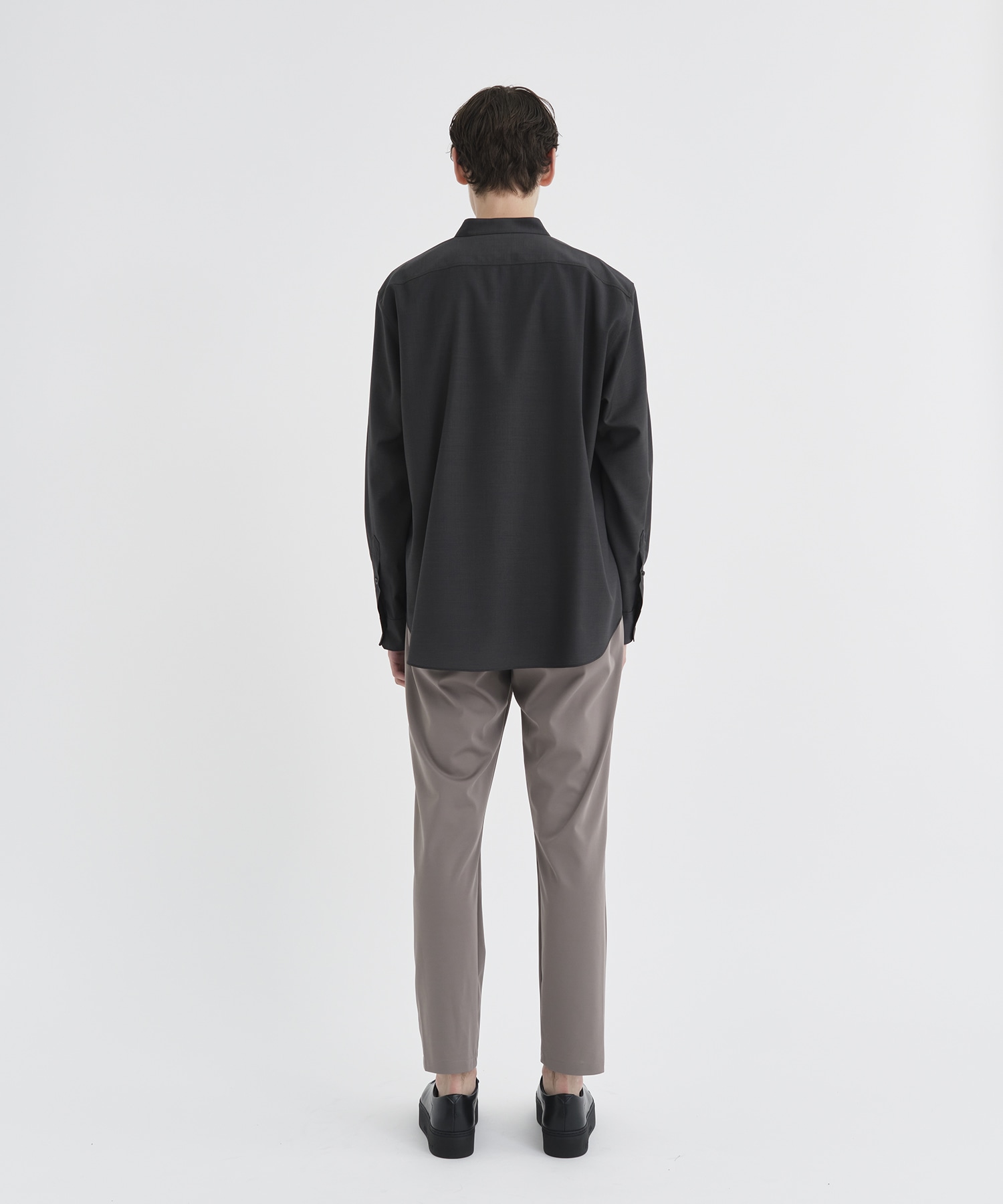 Reda Active Washable Wool Band Collar L/S Shirt THE TOKYO