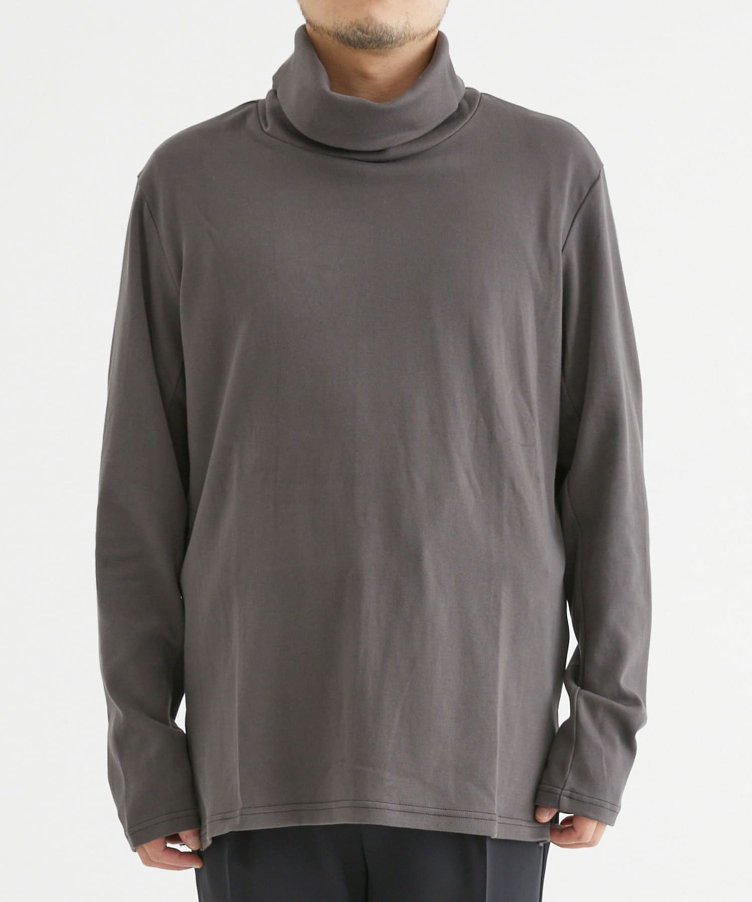 DOUBLE FACE WIDE HIGHNECK L/S TEE ATTACHMENT