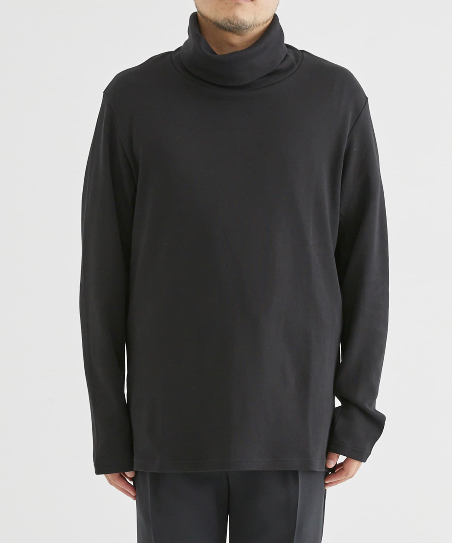 DOUBLE FACE WIDE HIGHNECK L/S TEE ATTACHMENT